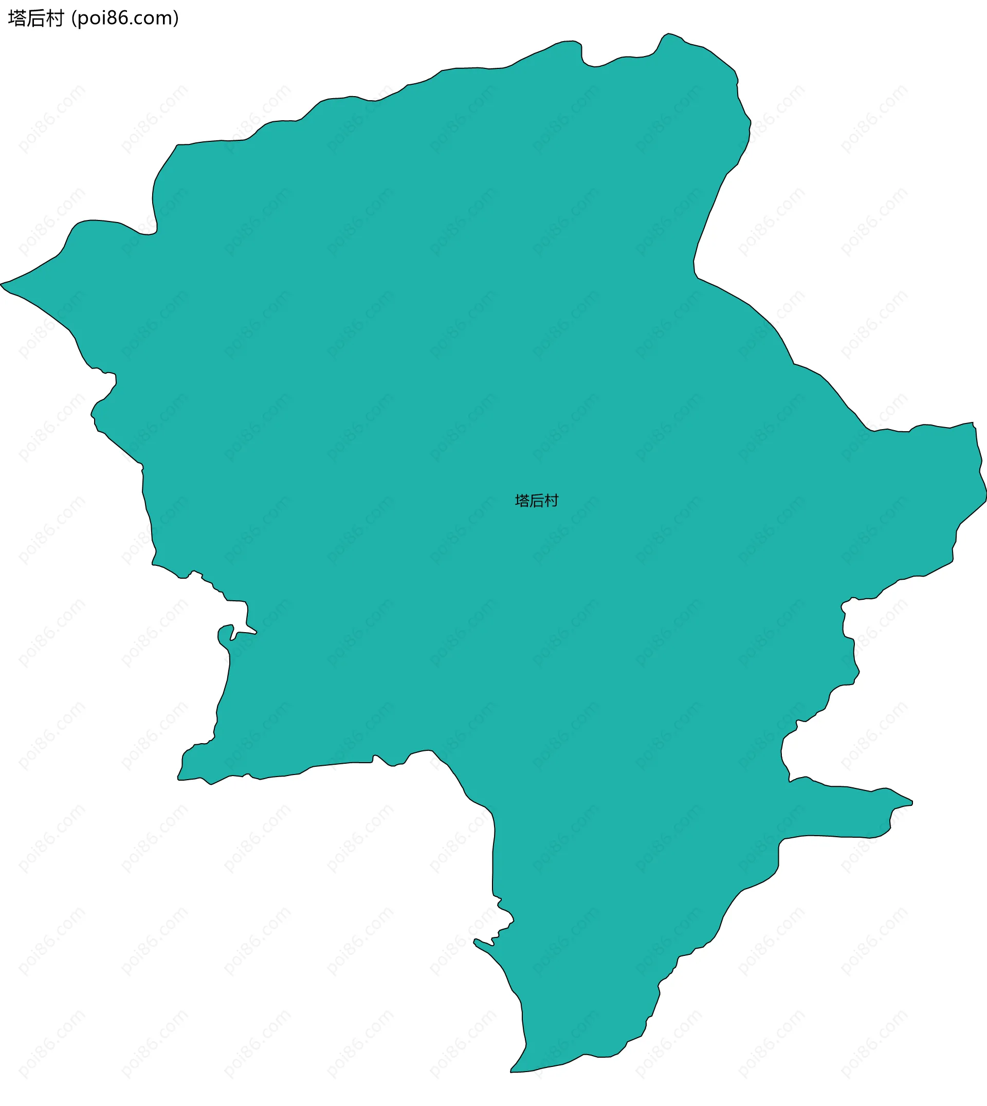 塔后村边界地图