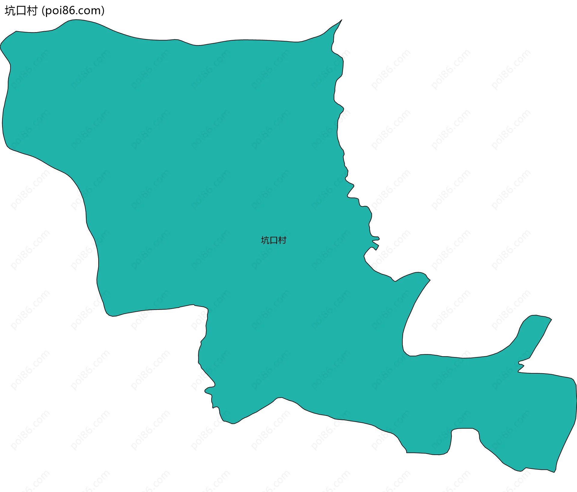 坑口村边界地图