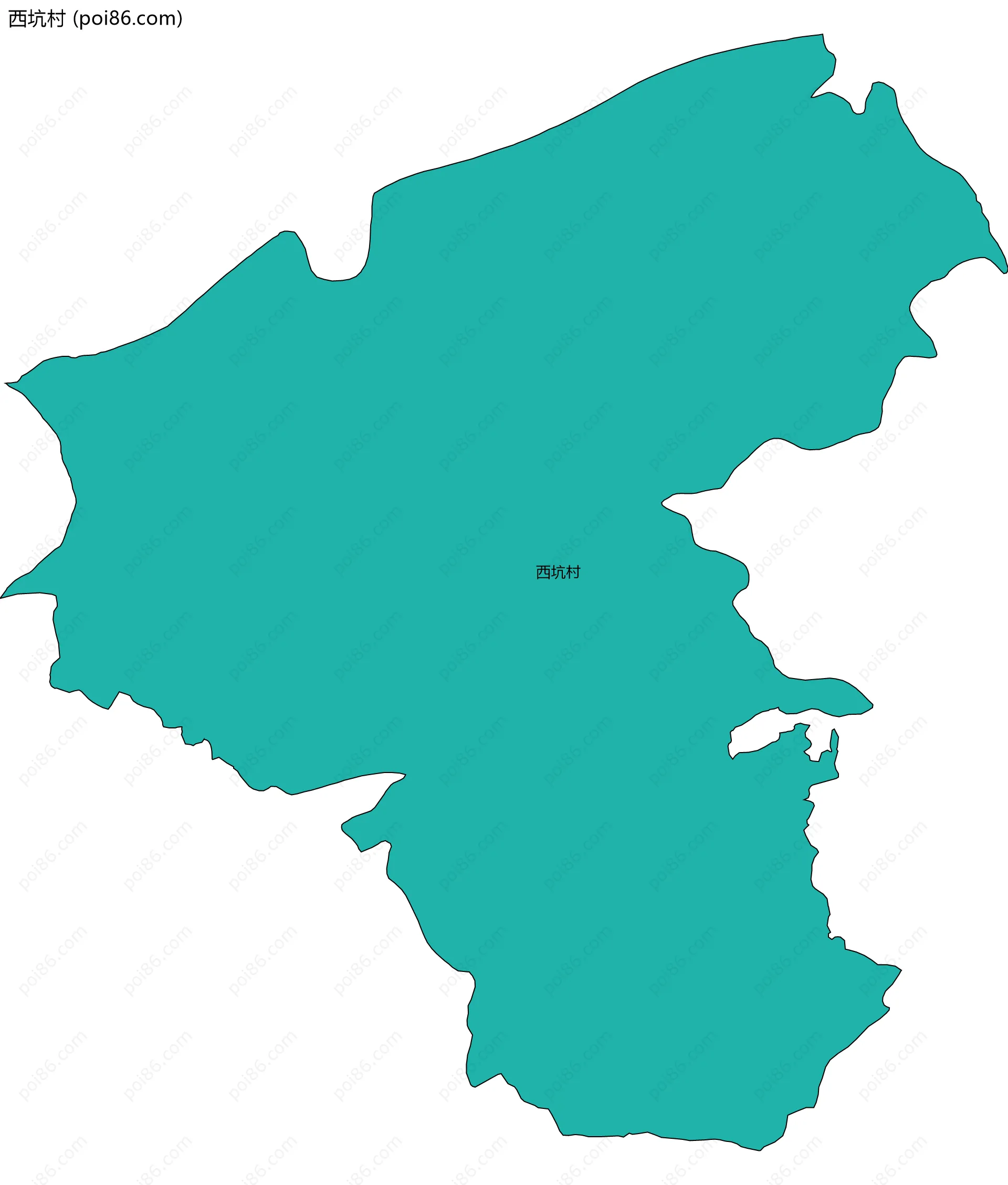 西坑村边界地图