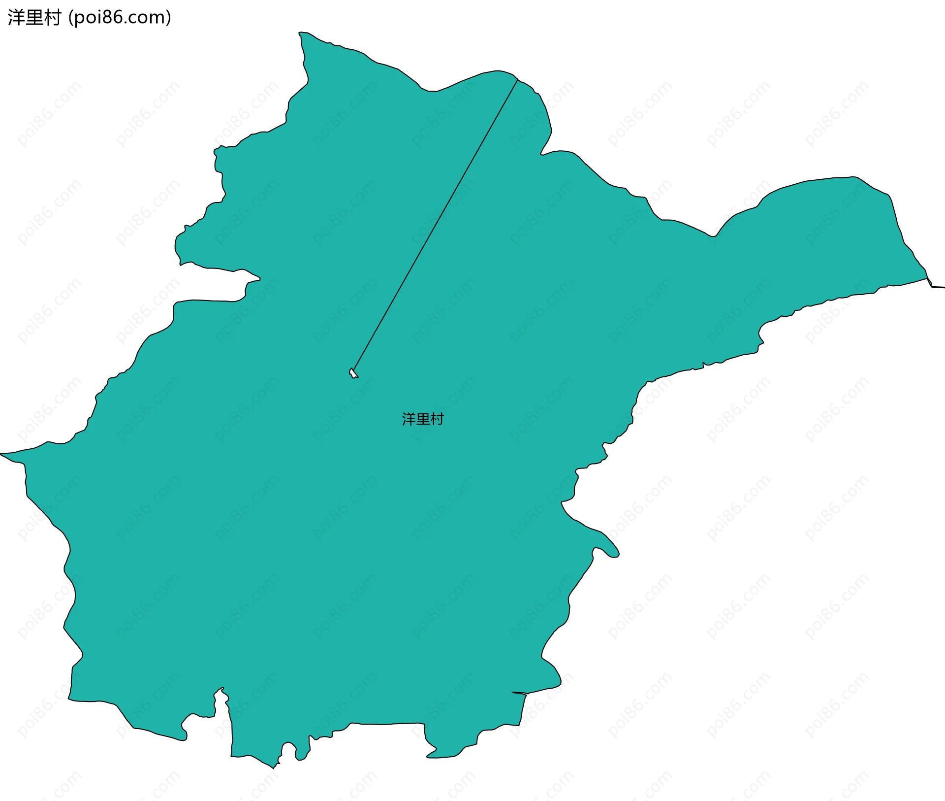 洋里村边界地图