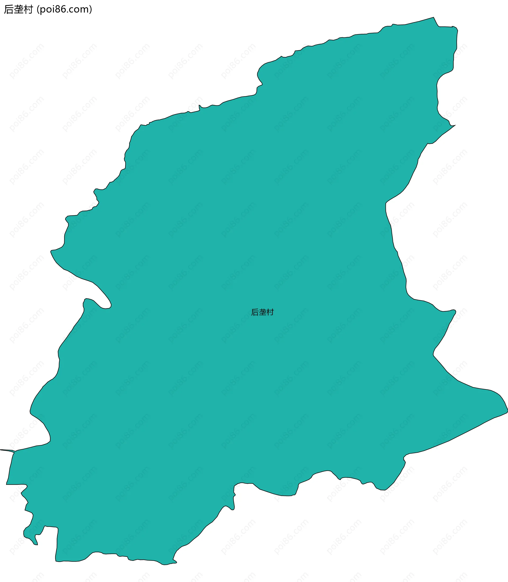 后垄村边界地图