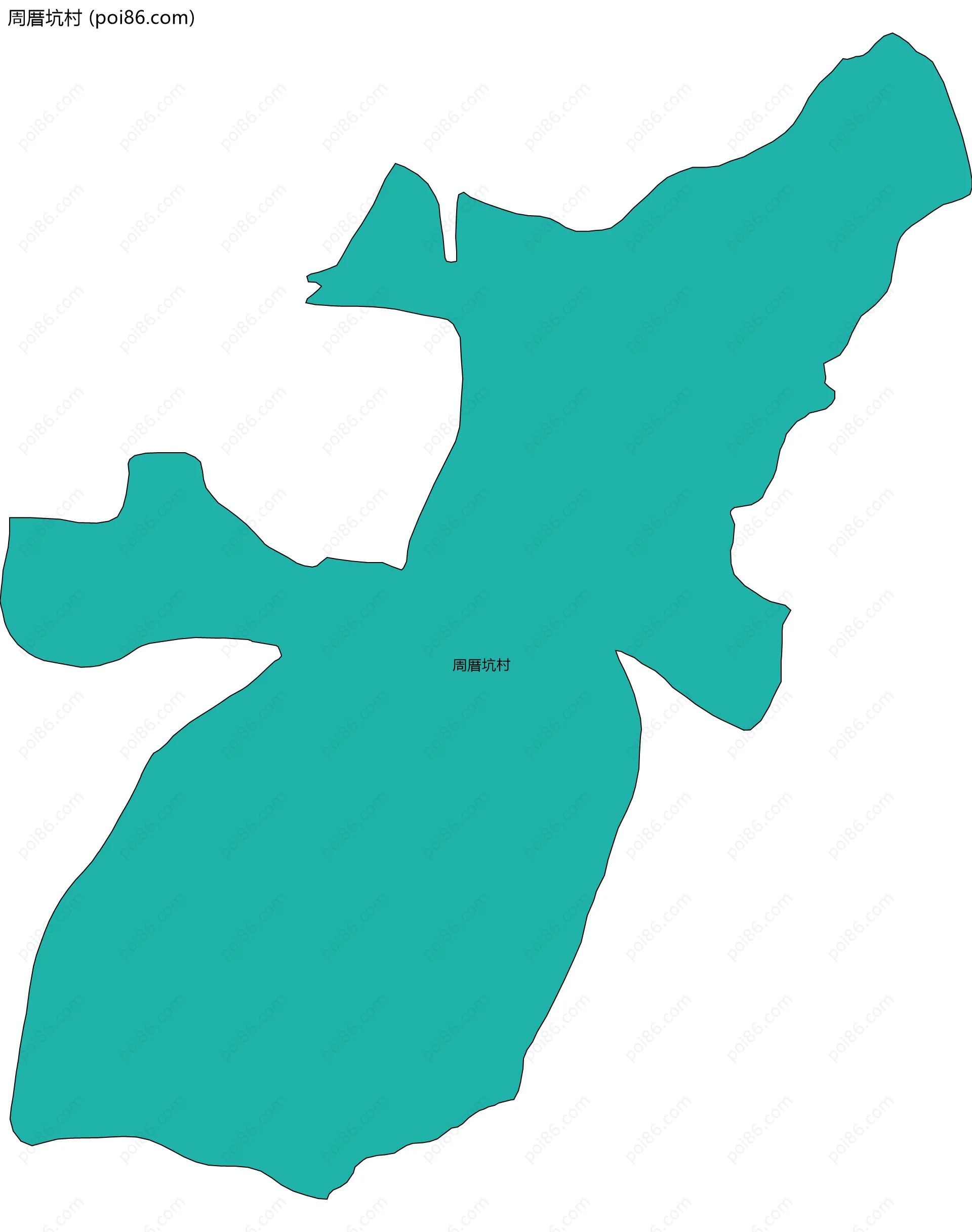 周厝坑村边界地图