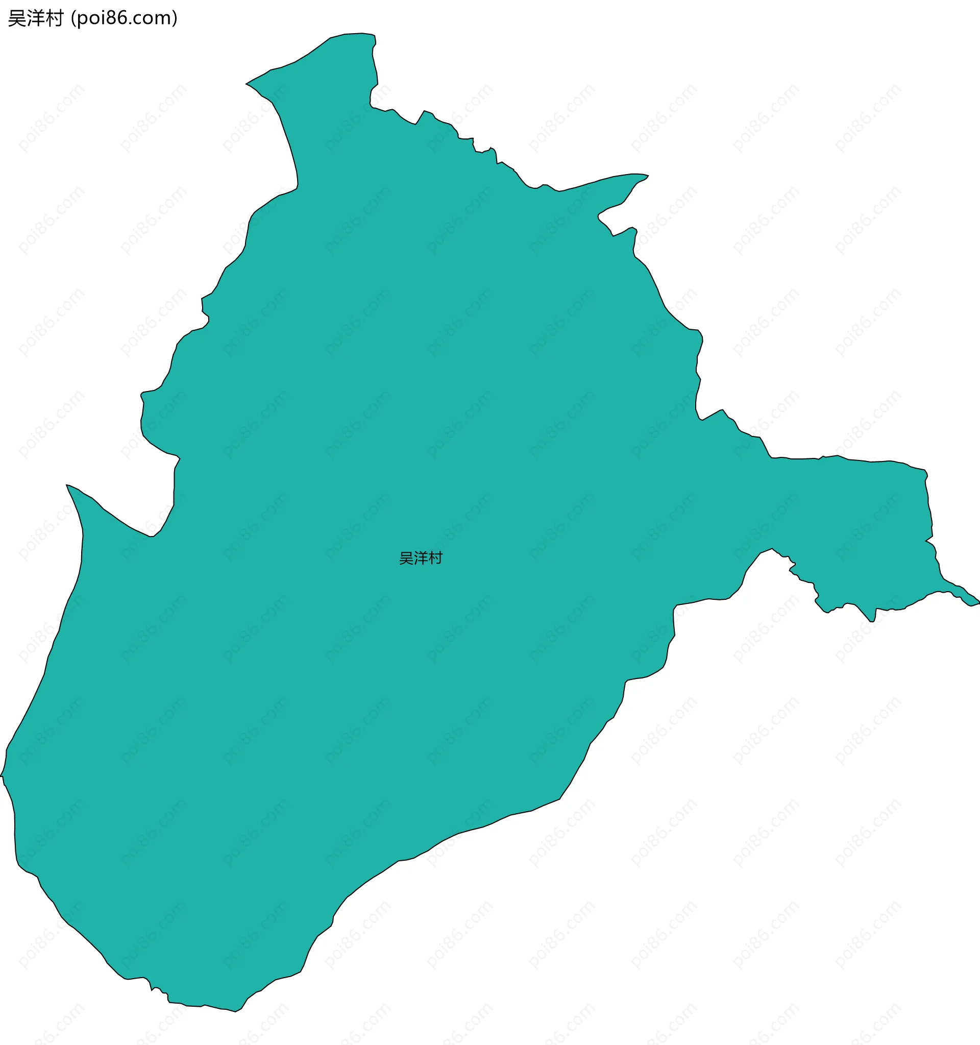 吴洋村边界地图