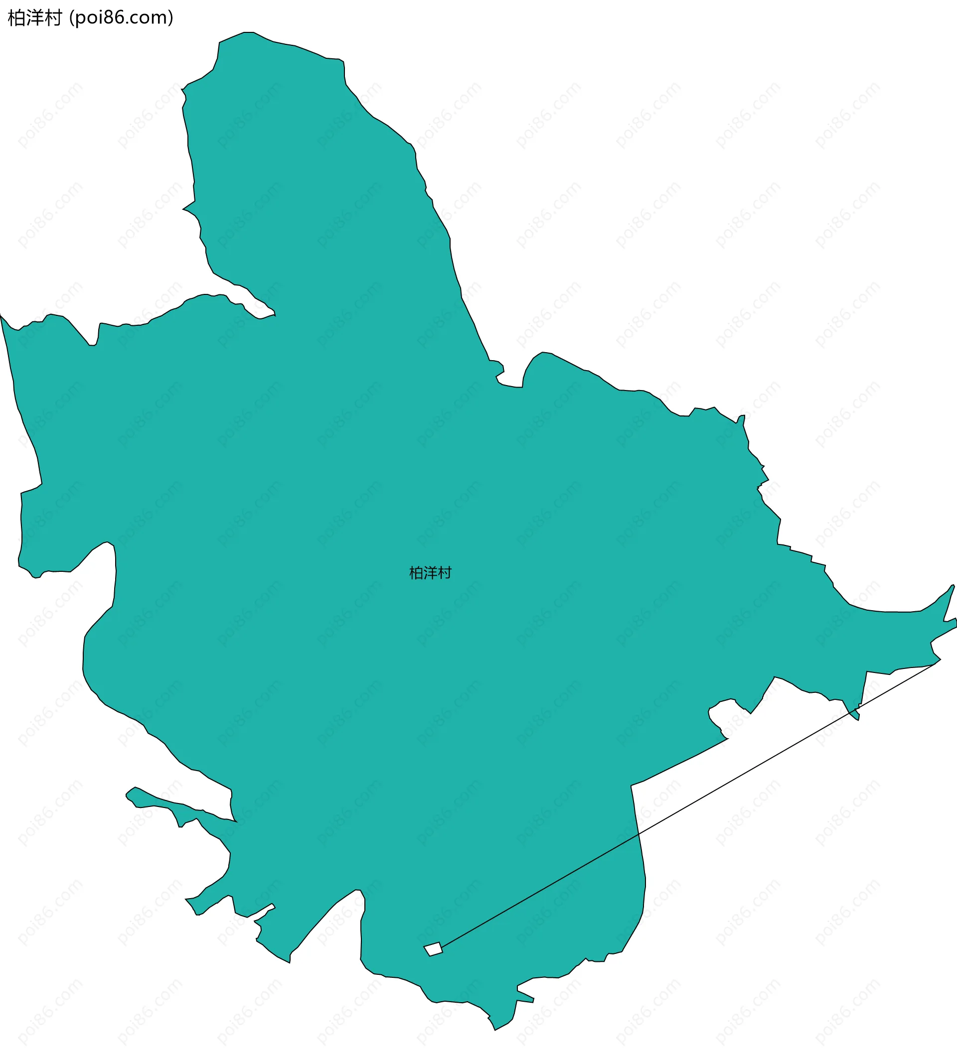 柏洋村边界地图
