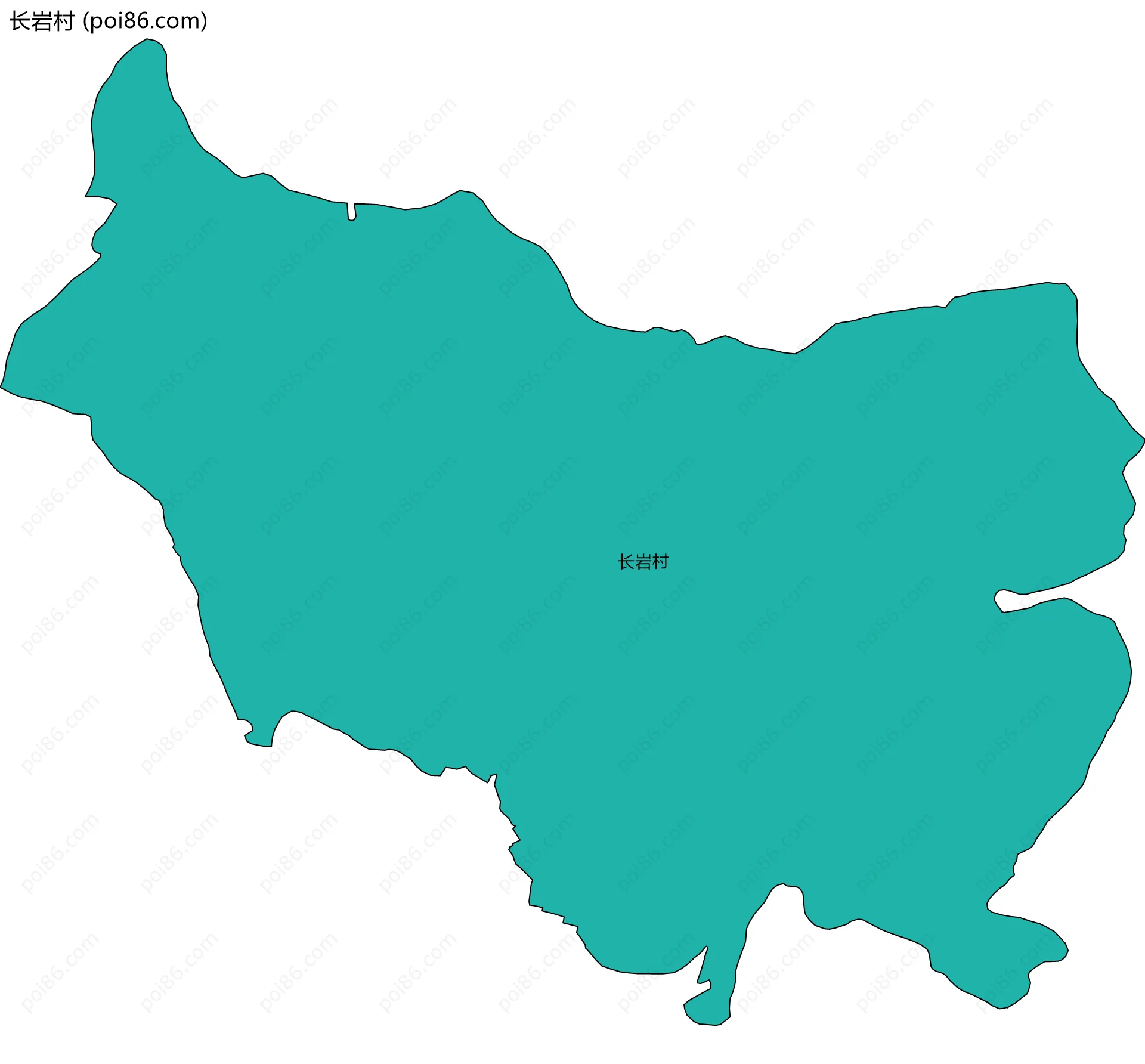 长岩村边界地图