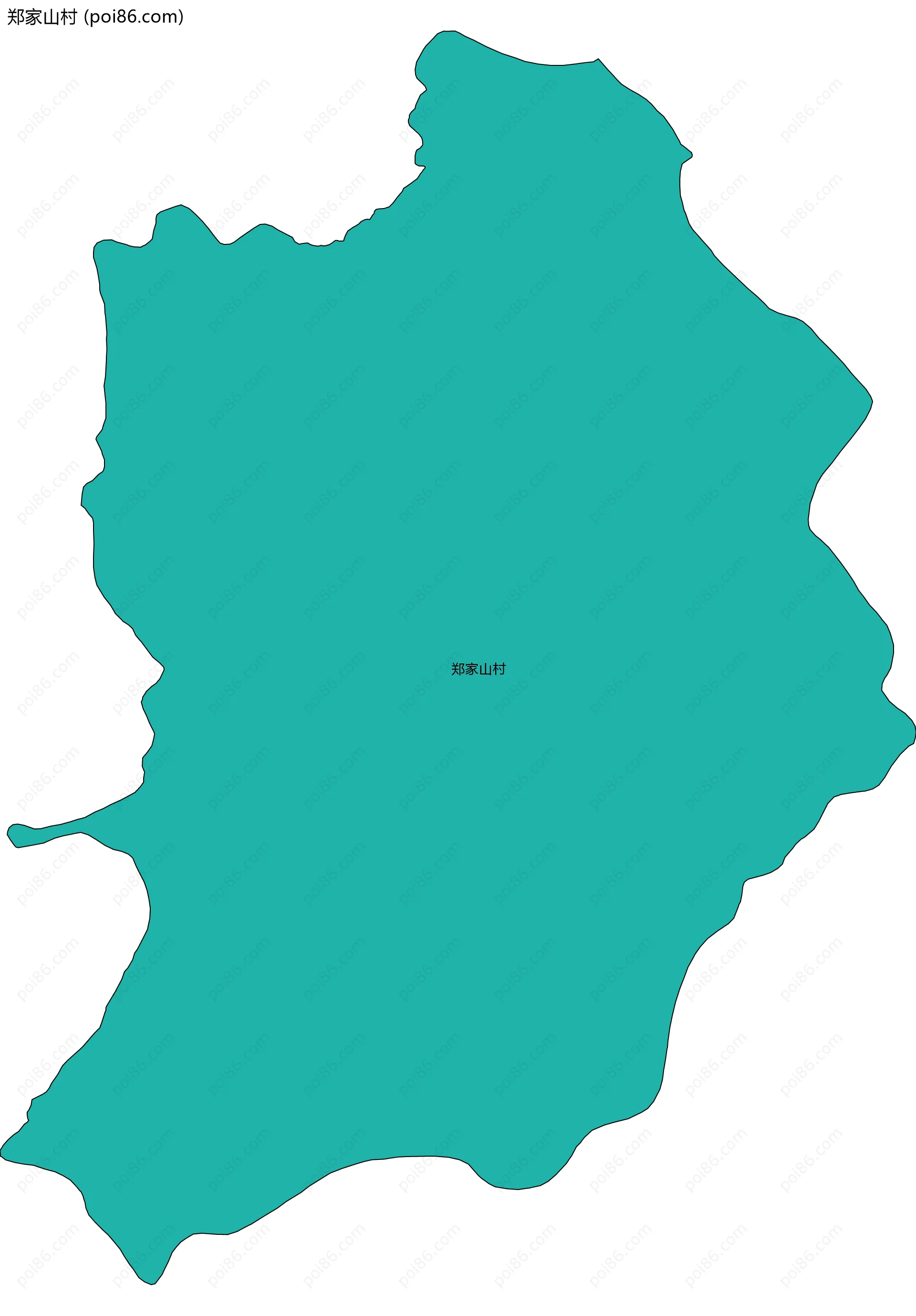 郑家山村边界地图