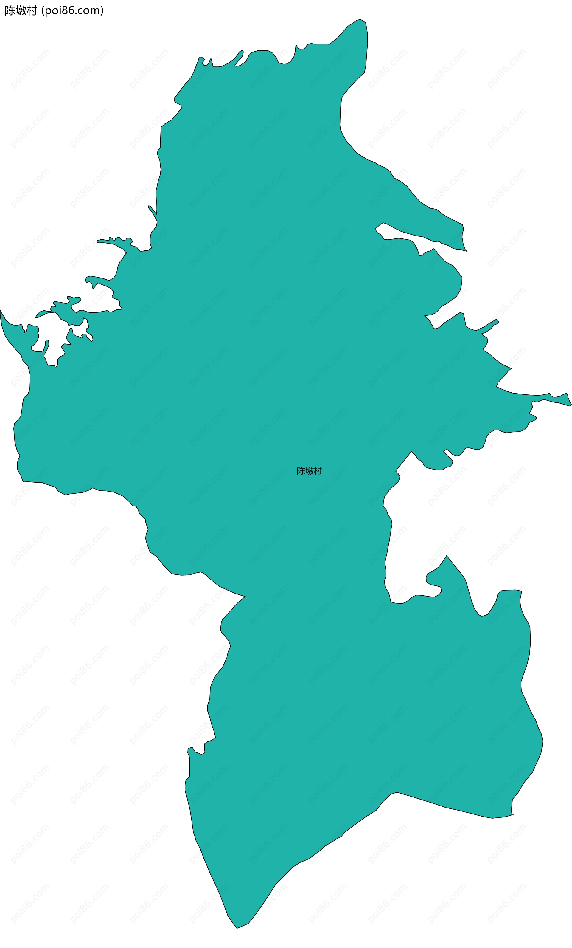 陈墩村边界地图