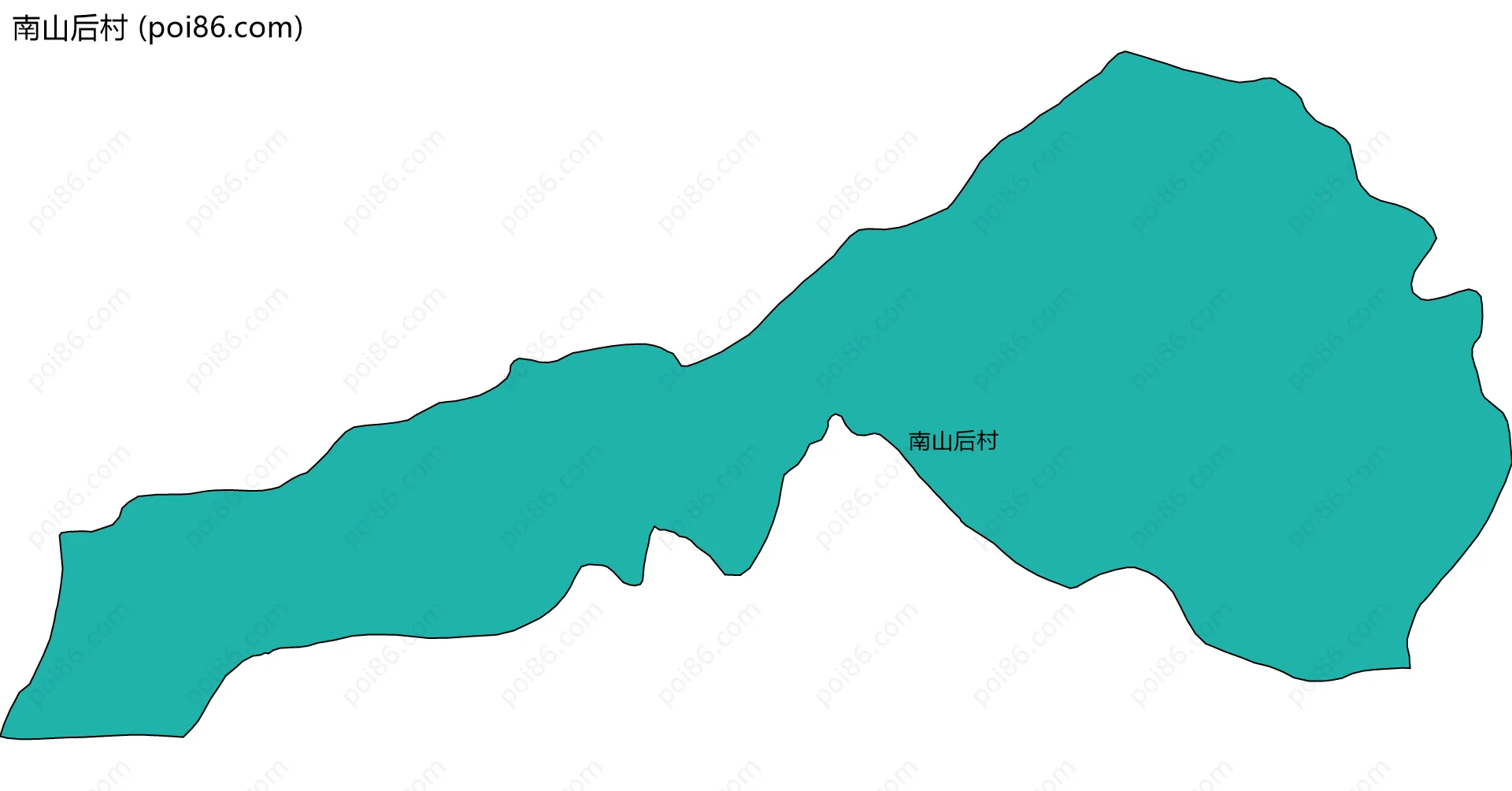 南山后村边界地图