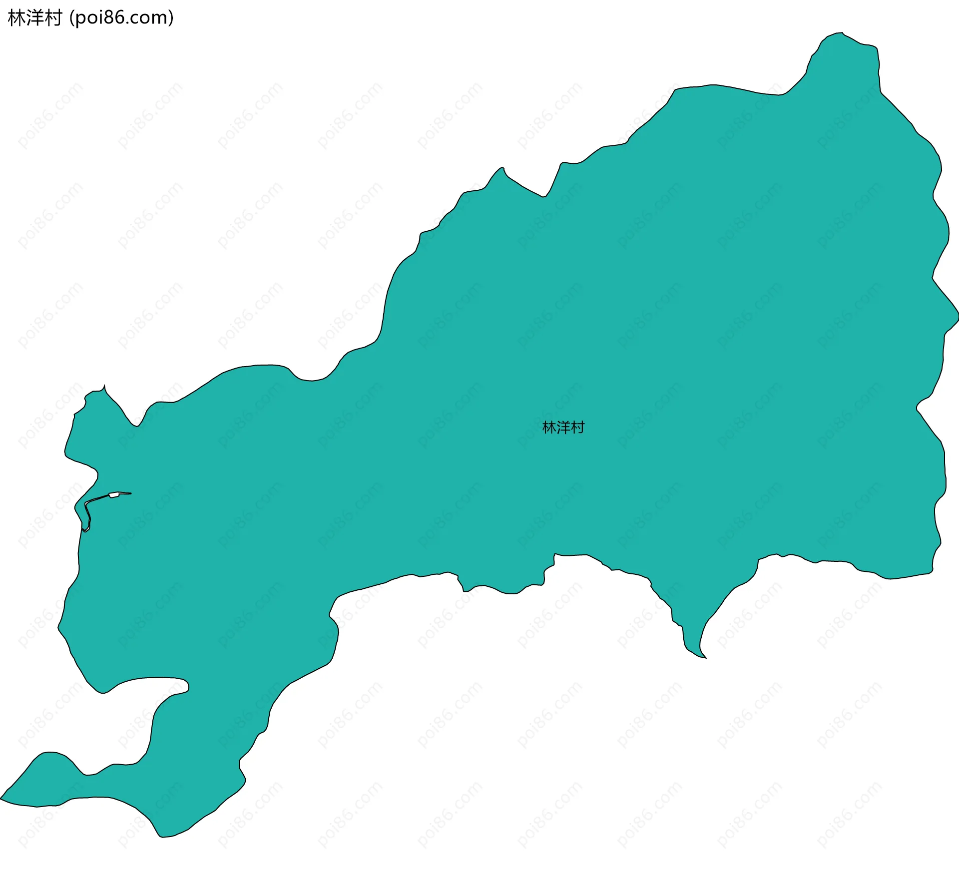 林洋村边界地图