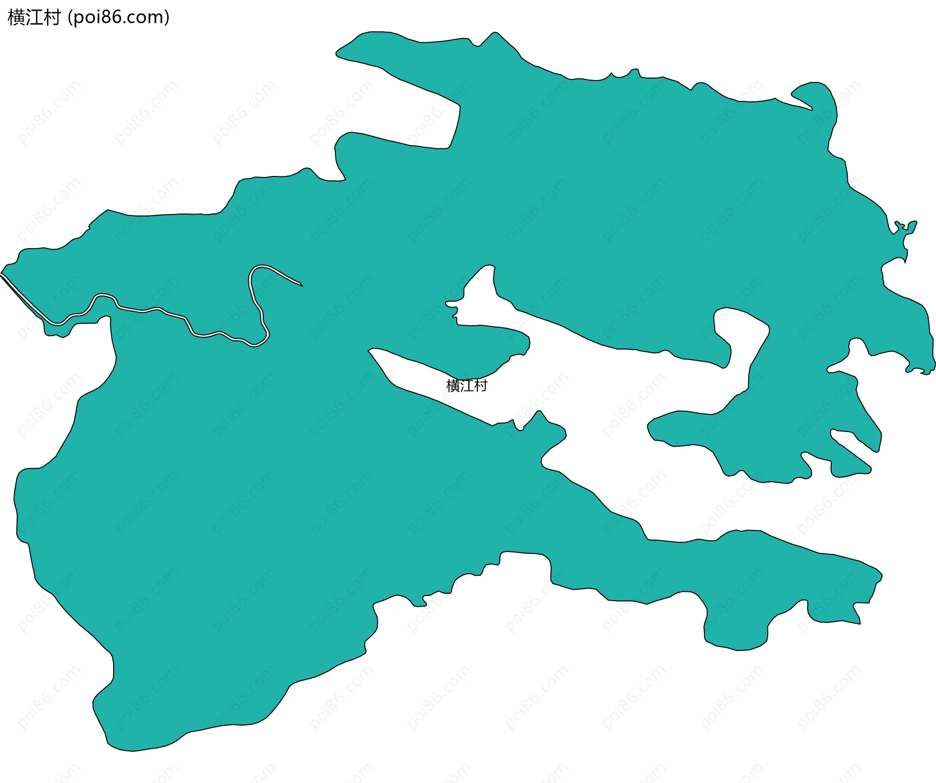 横江村边界地图