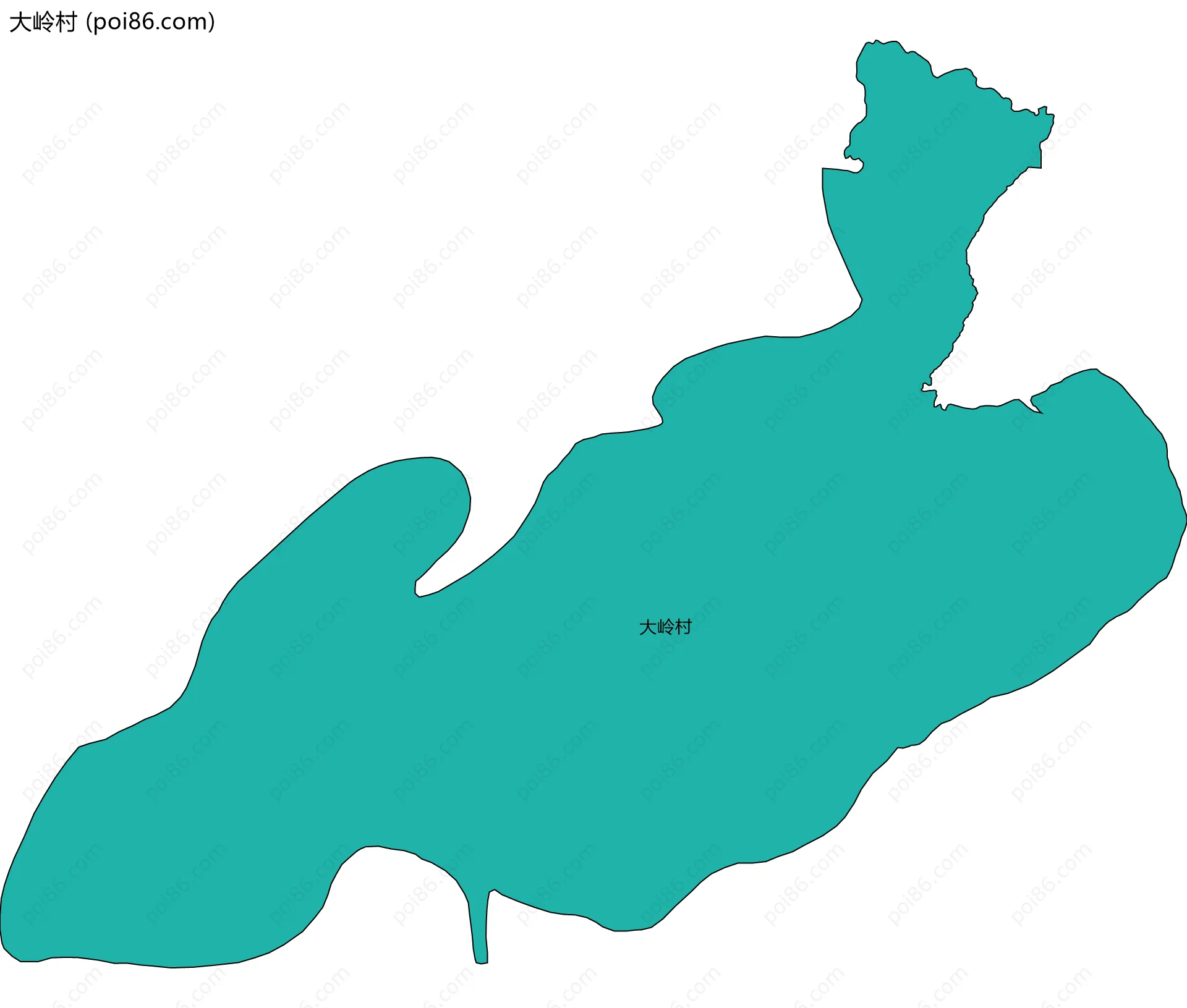 大岭村边界地图