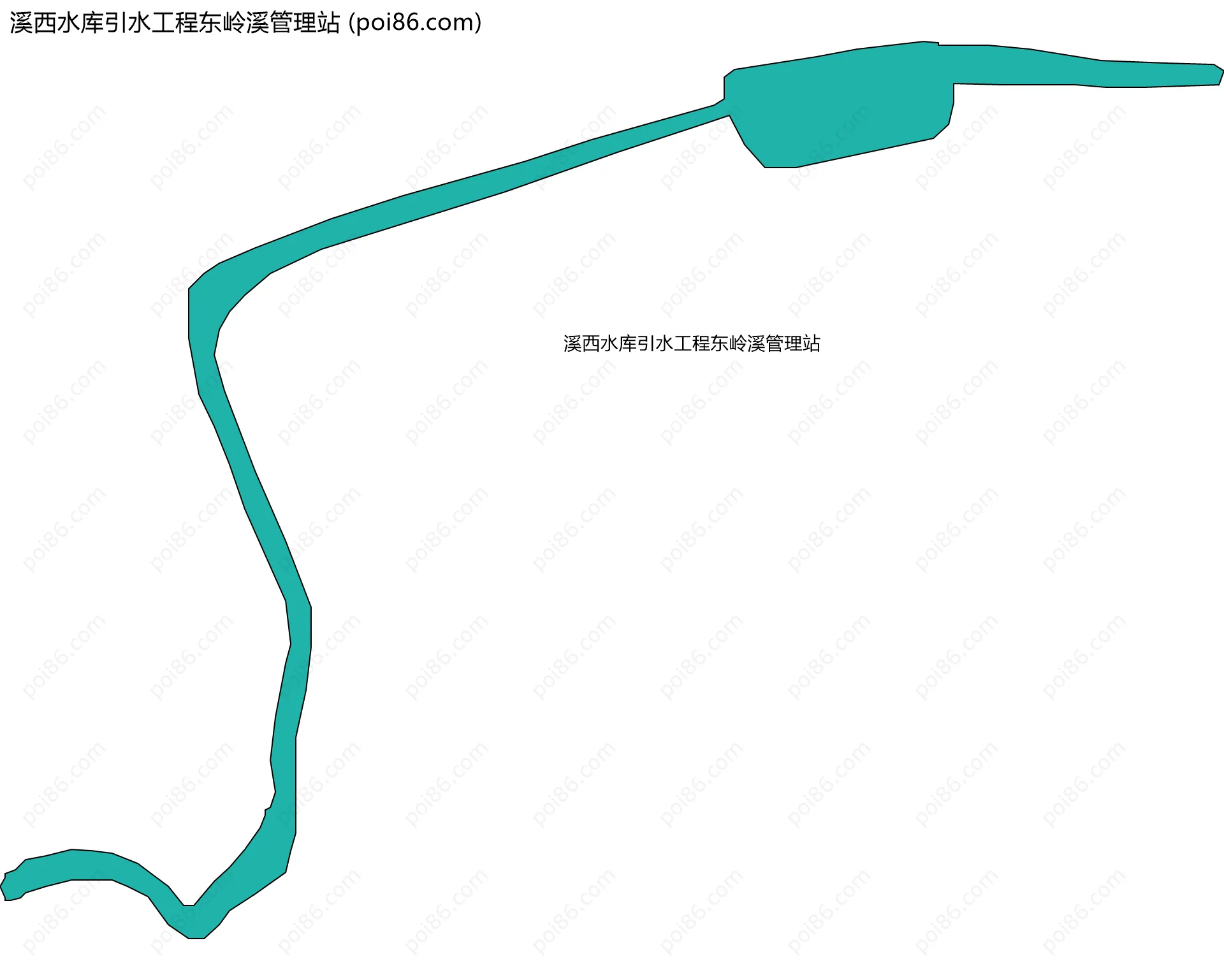 溪西水库引水工程东岭溪管理站边界地图
