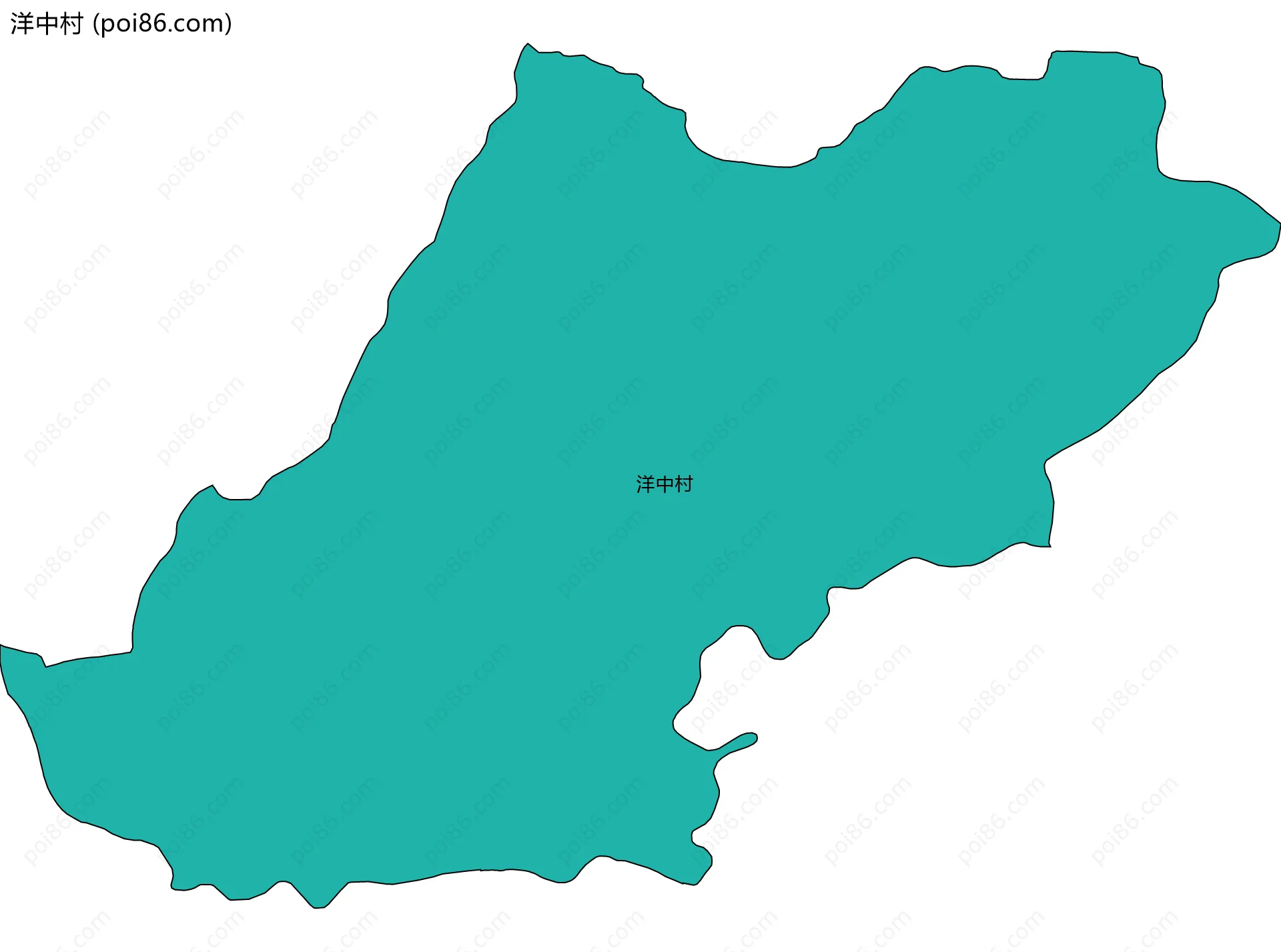 洋中村边界地图