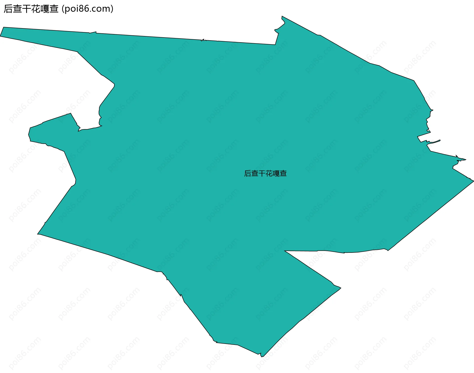 后查干花嘎查边界地图