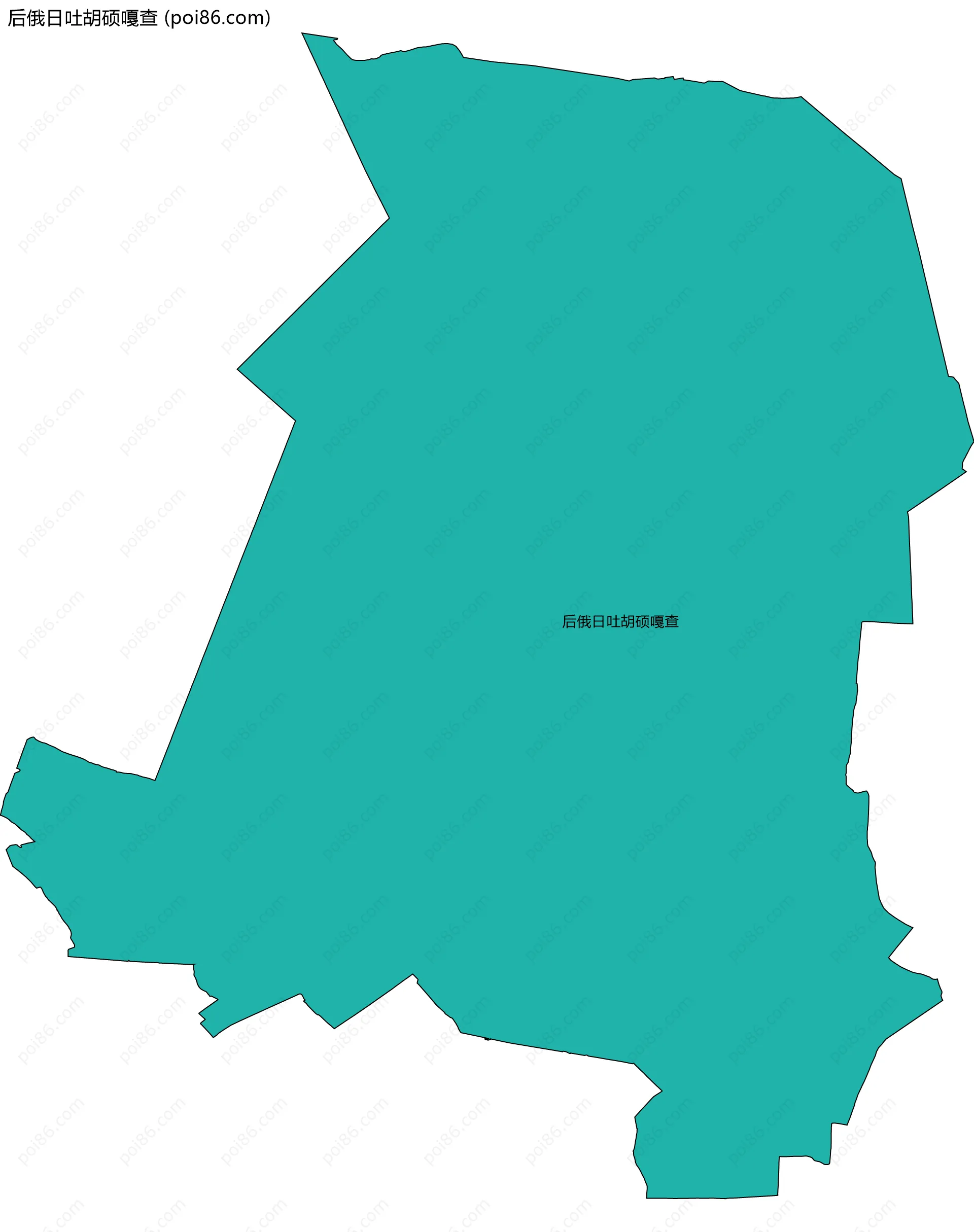 后俄日吐胡硕嘎查边界地图