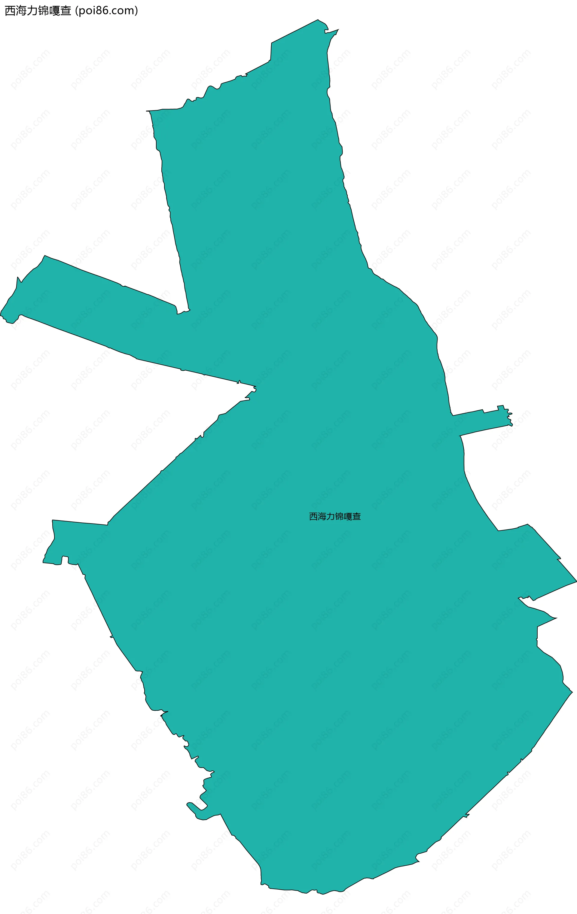 西海力锦嘎查边界地图