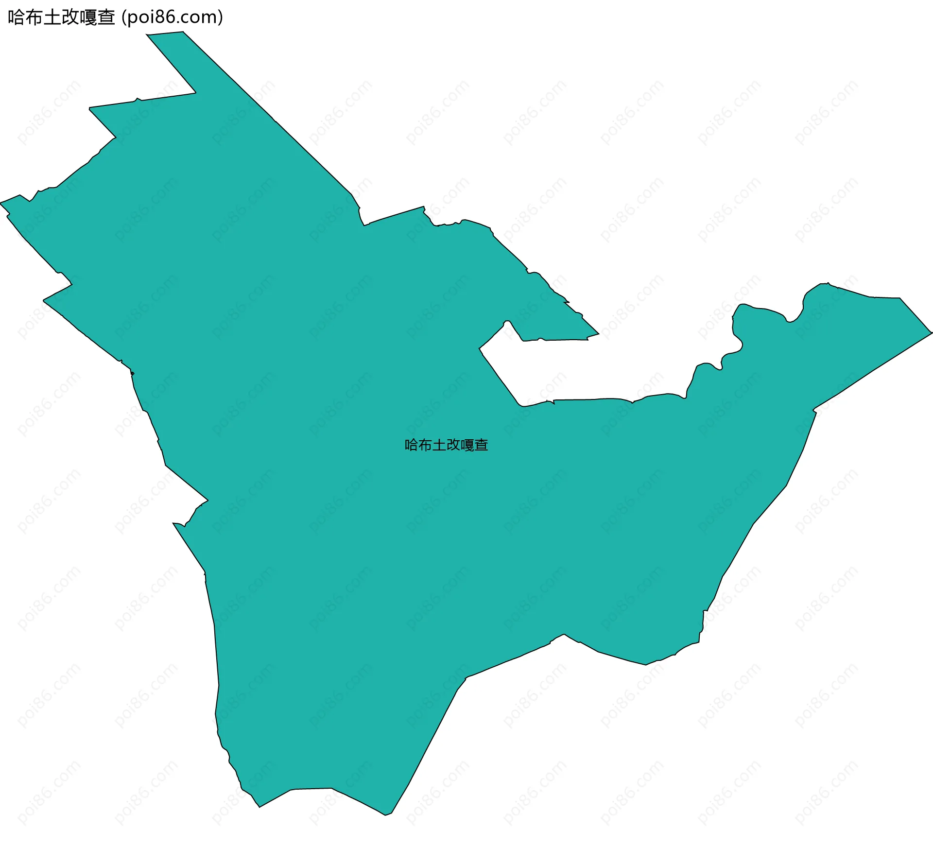 哈布土改嘎查边界地图