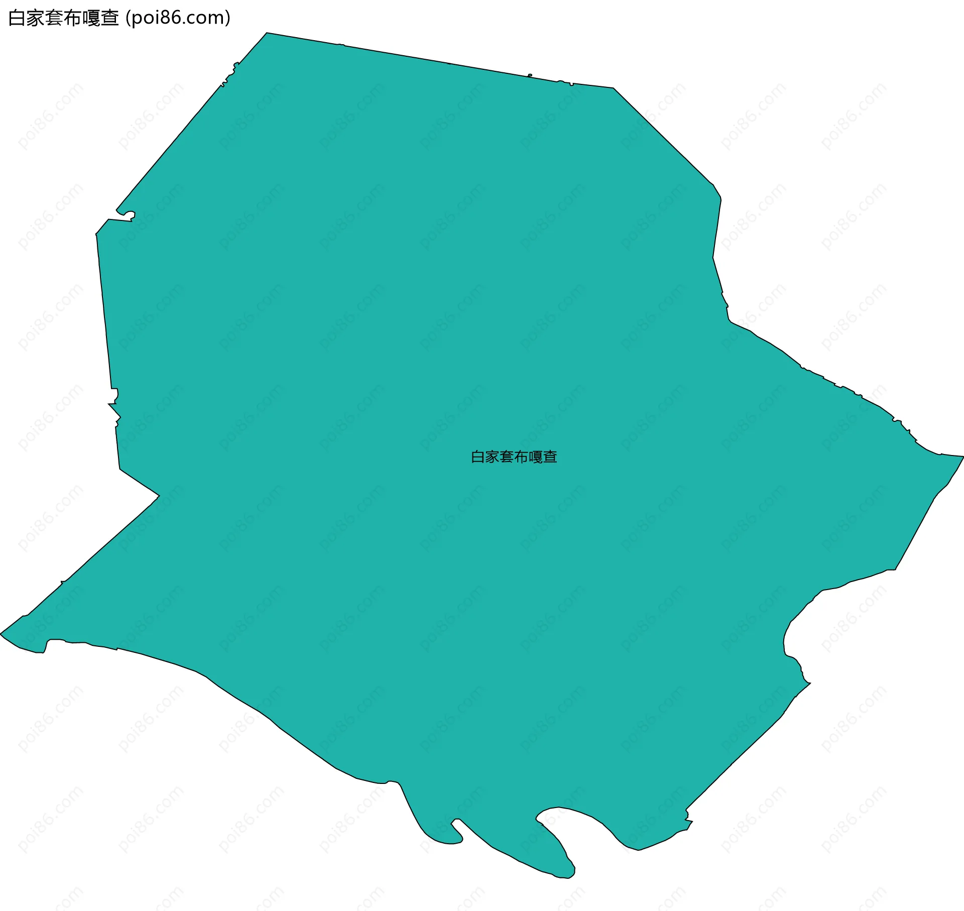 白家套布嘎查边界地图