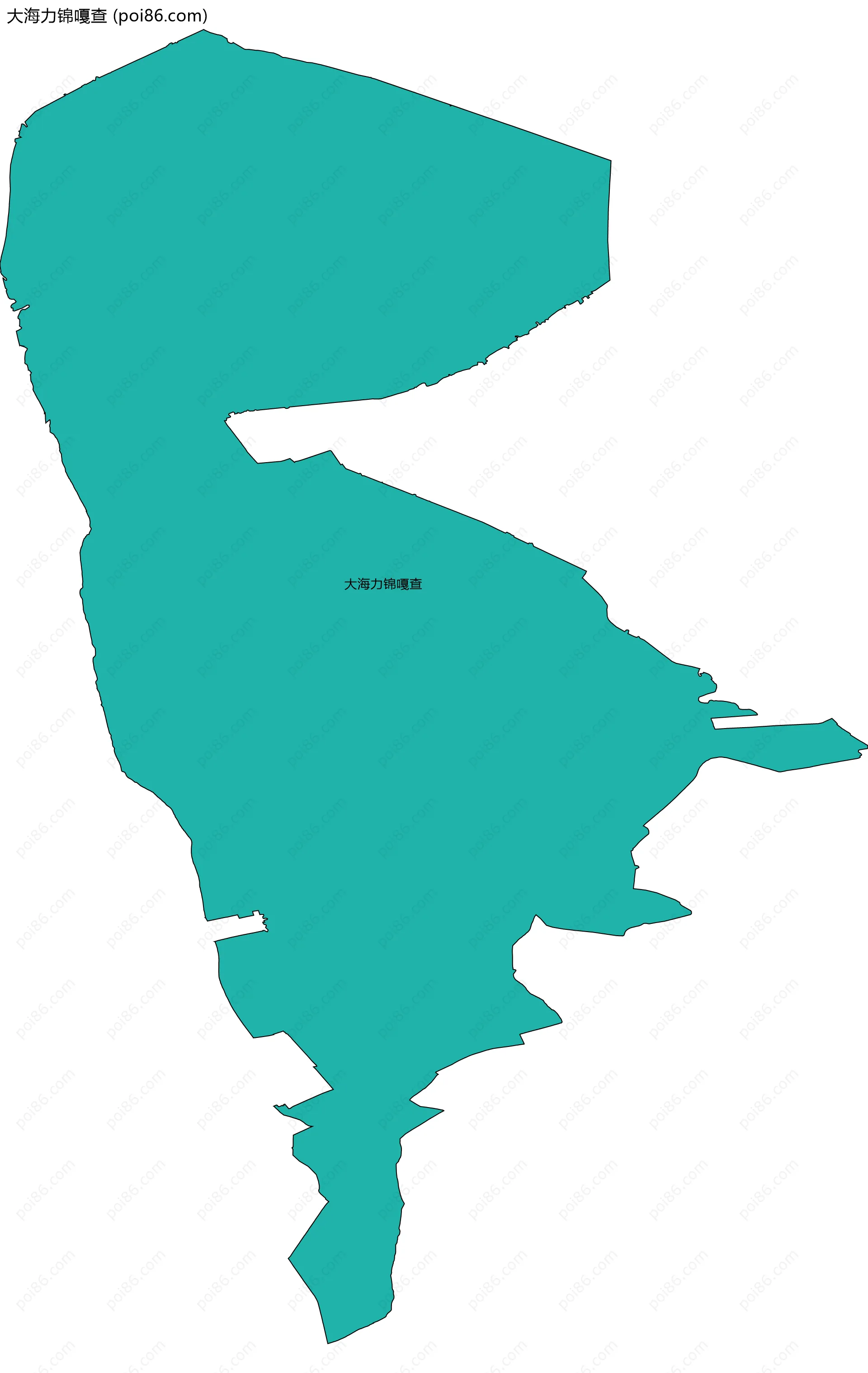 大海力锦嘎查边界地图