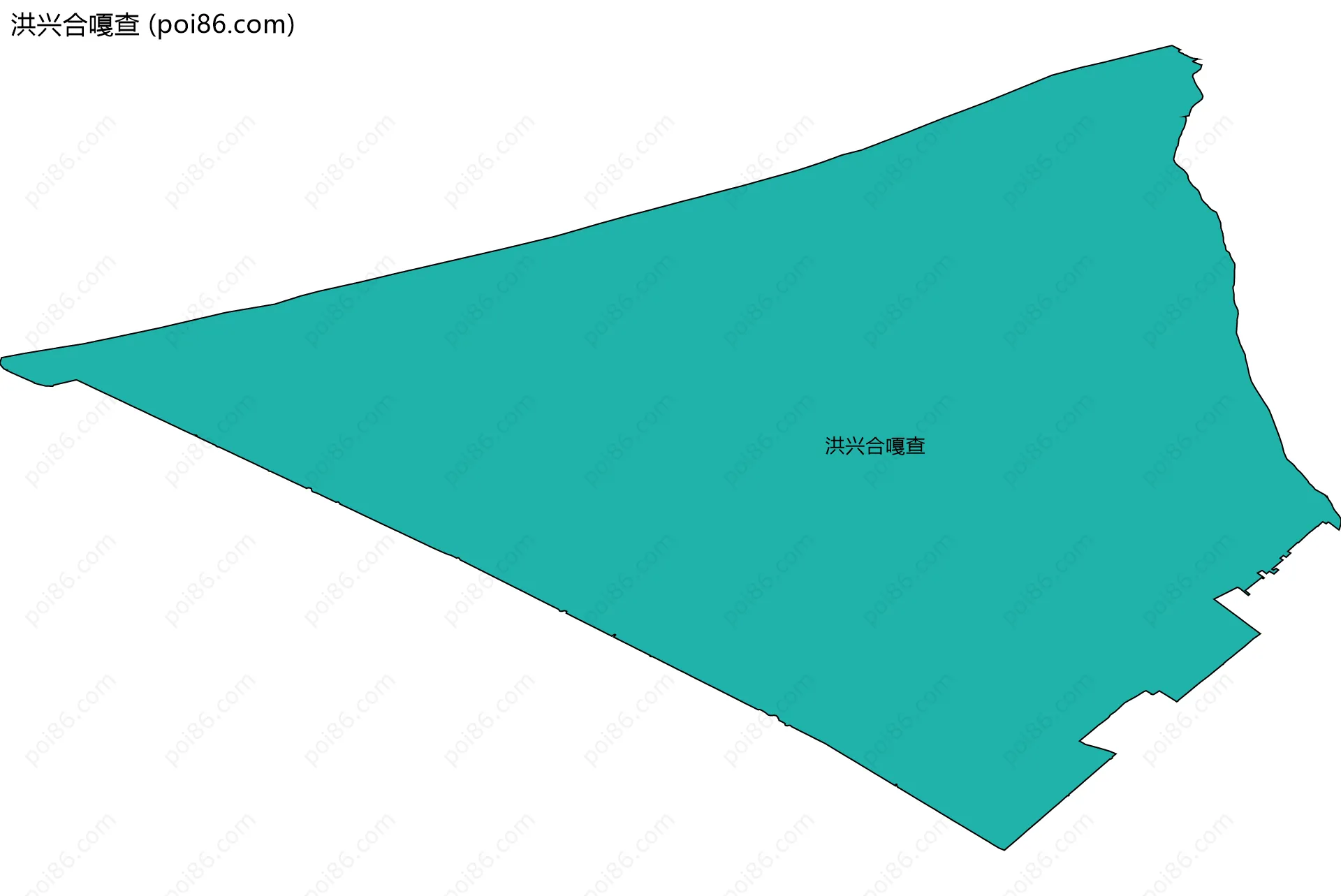 洪兴合嘎查边界地图