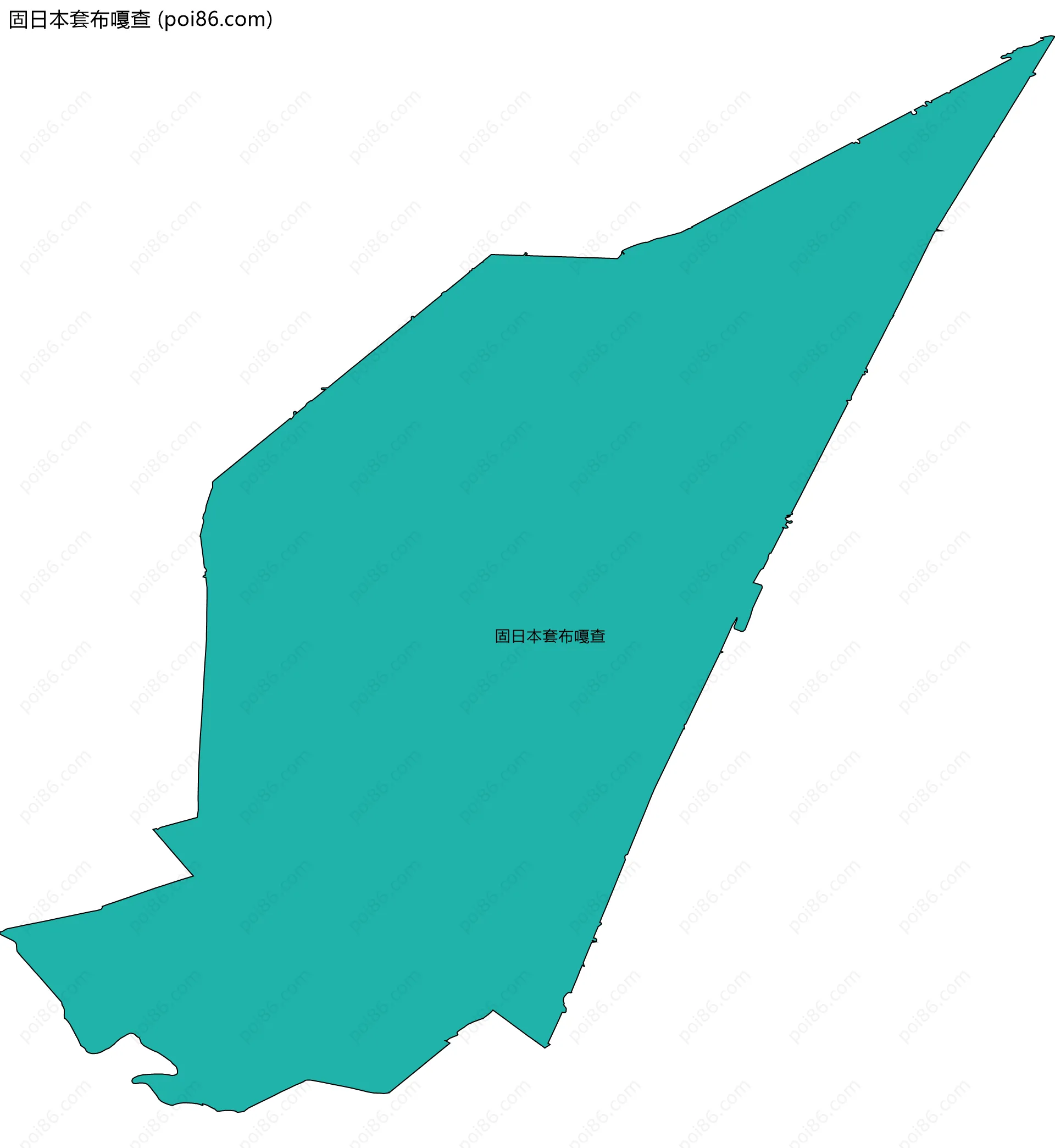 固日本套布嘎查边界地图