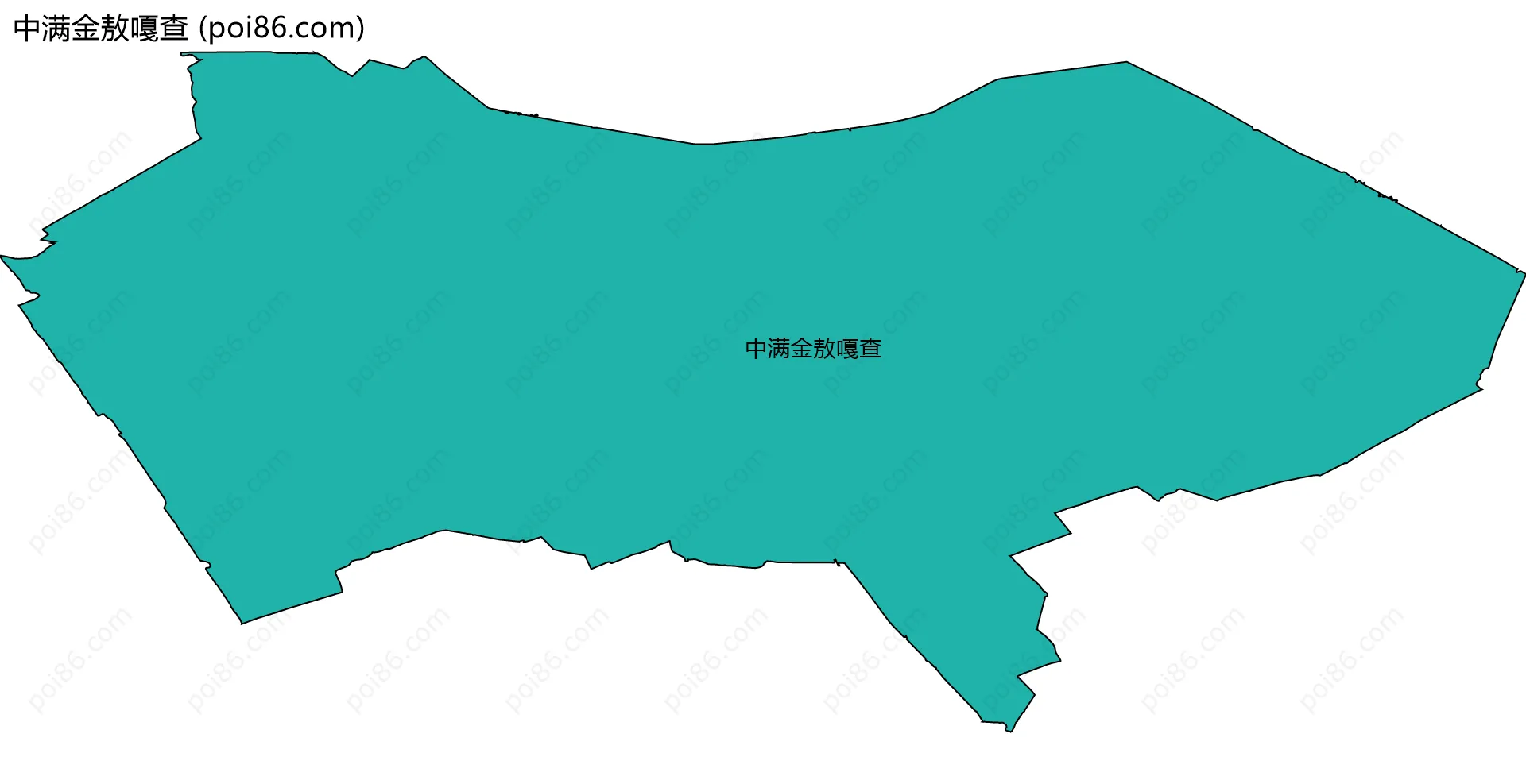 中满金敖嘎查边界地图