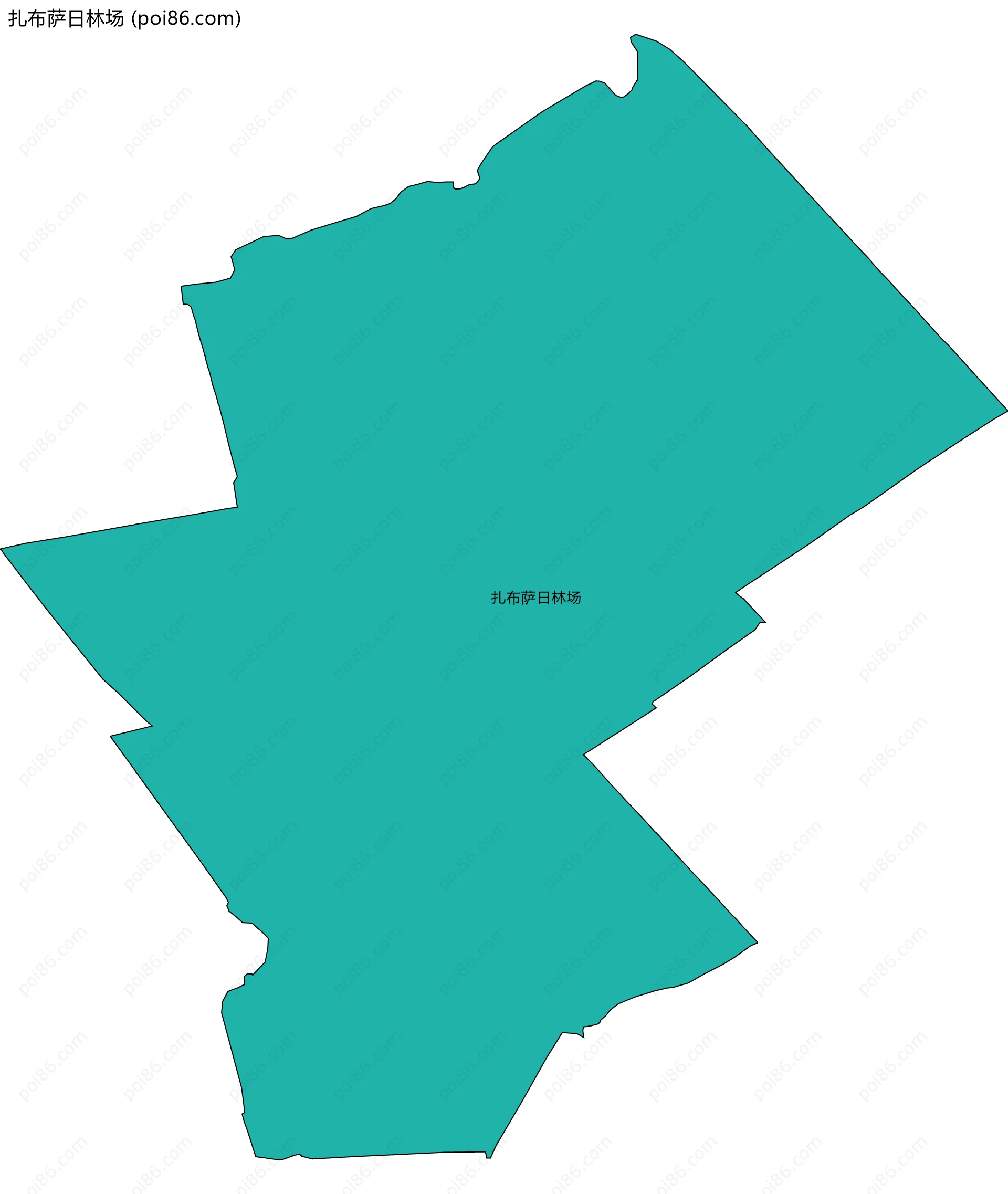 扎布萨日林场边界地图