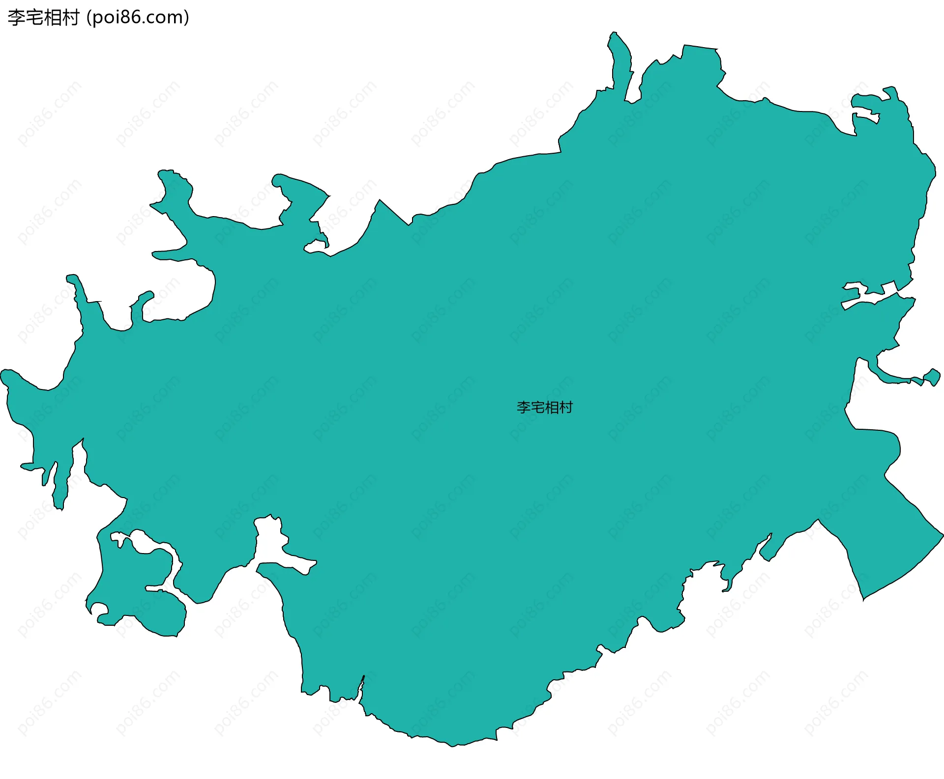 李宅相村边界地图