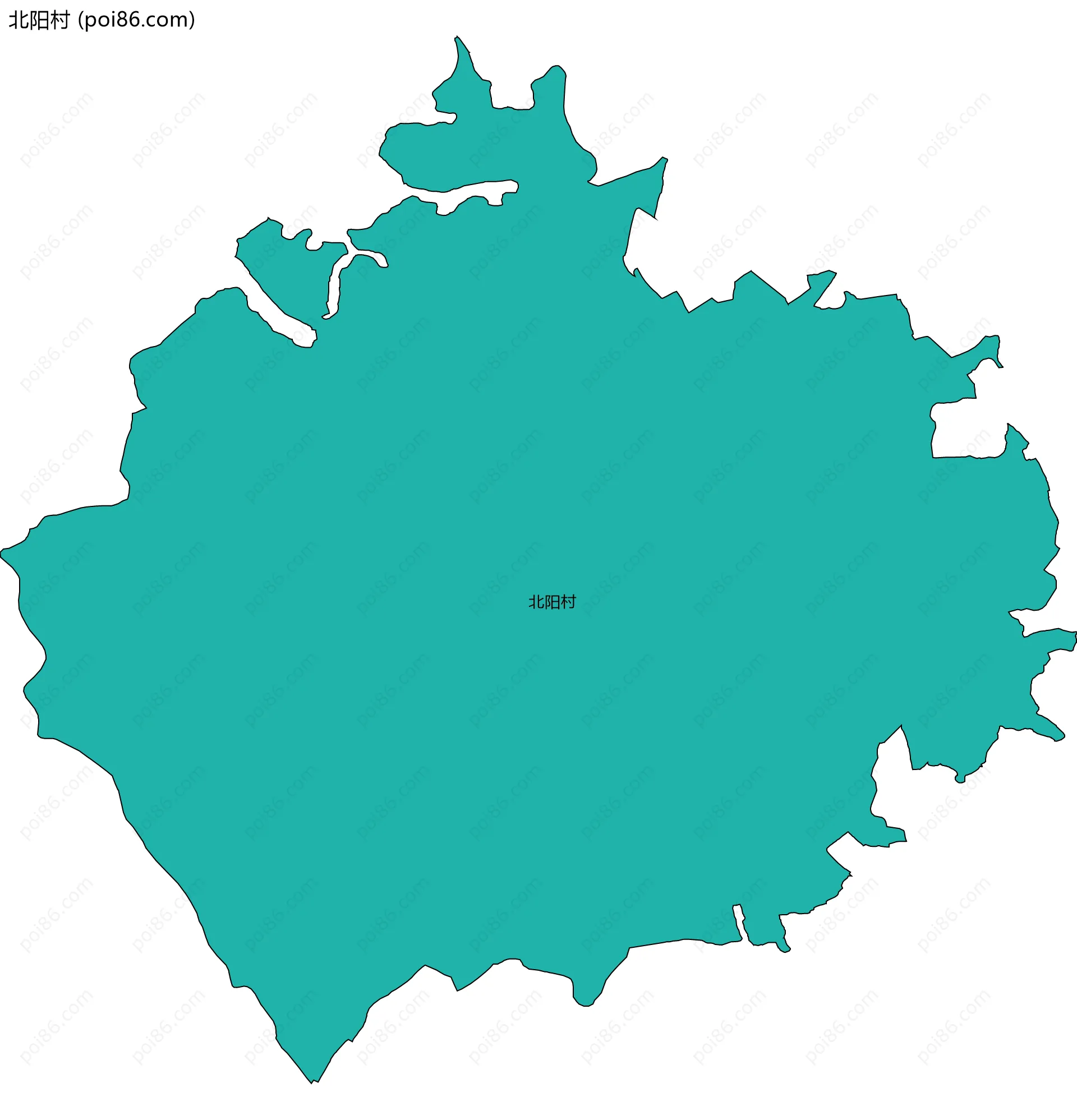 北阳村边界地图