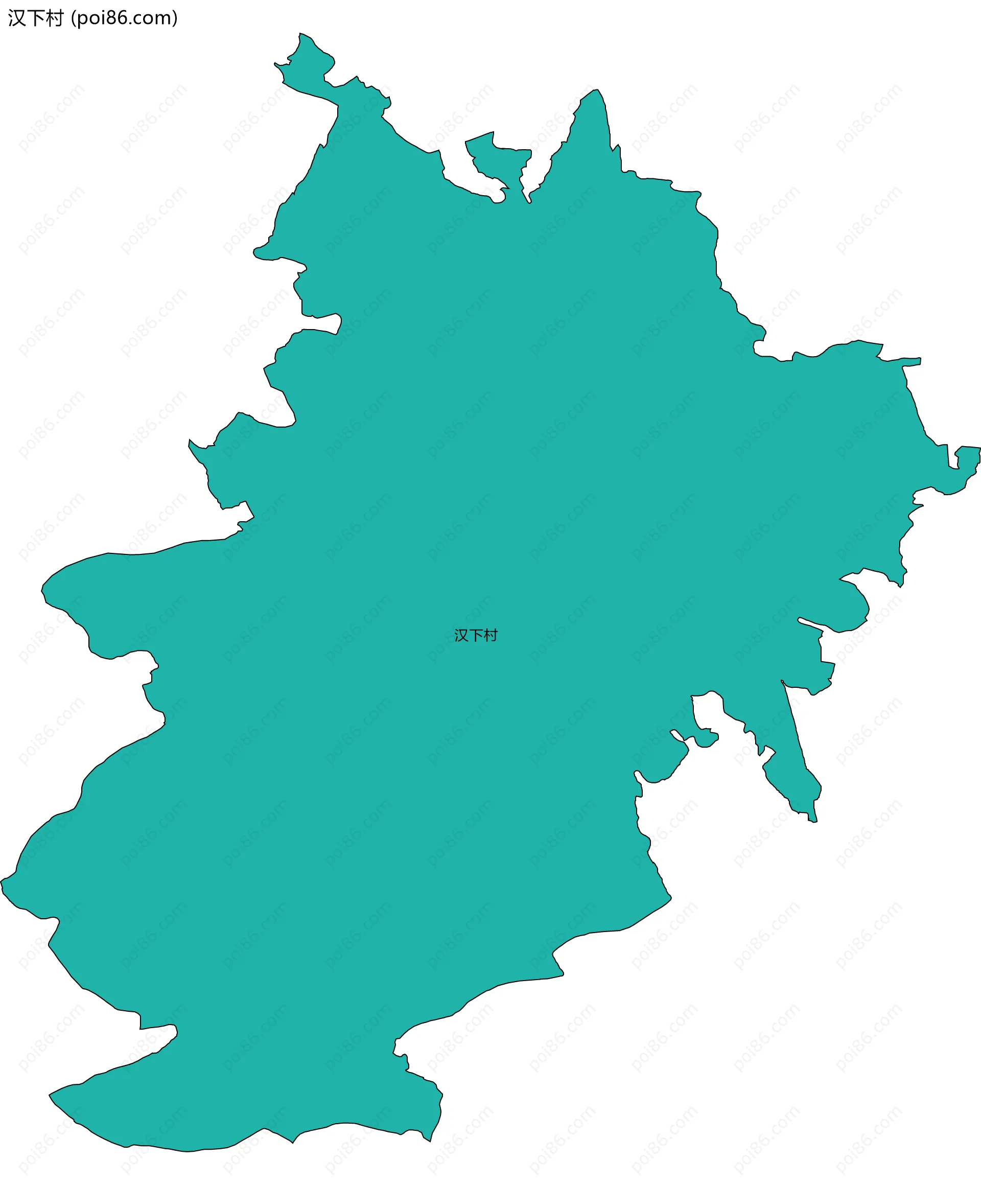 汉下村边界地图