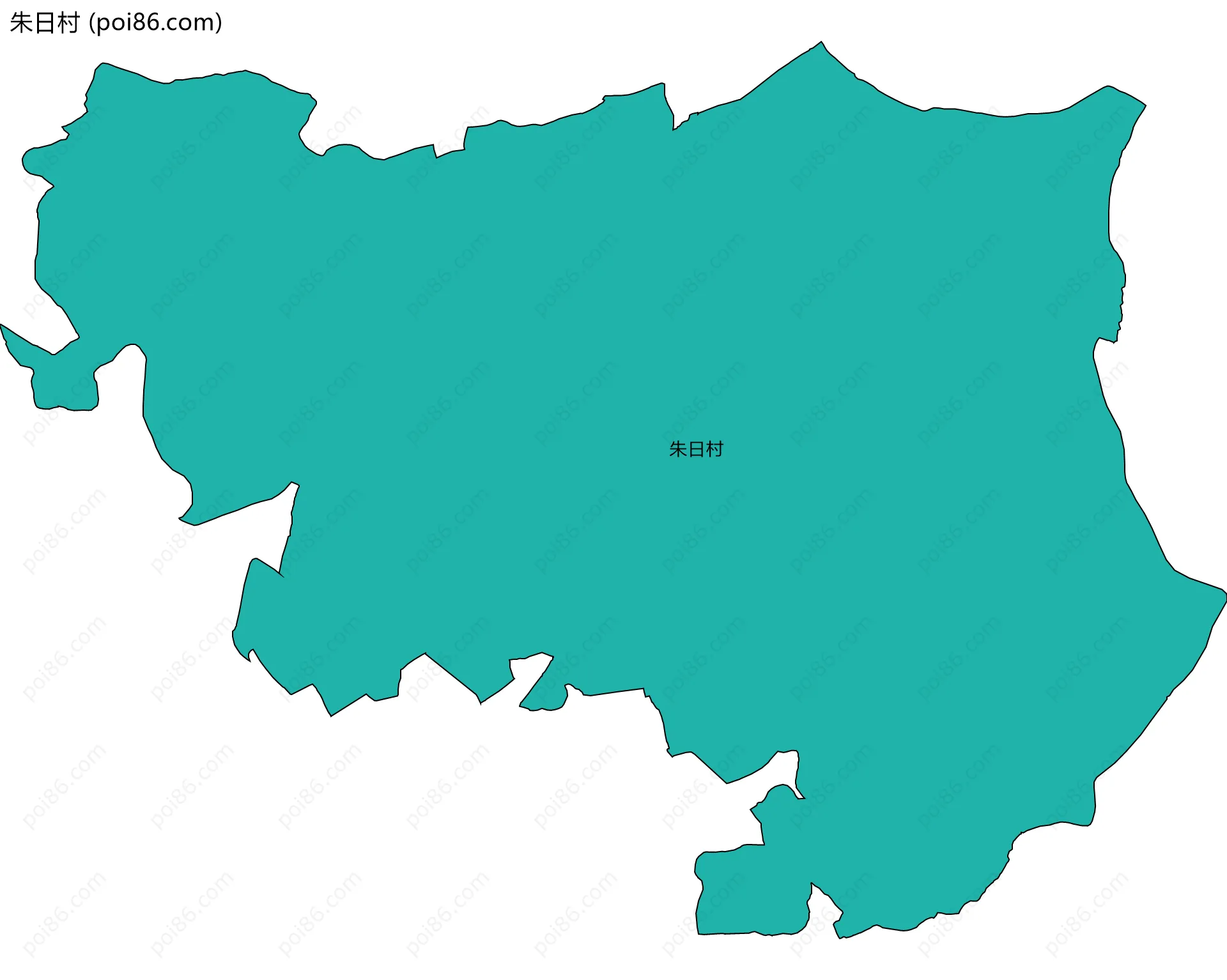 朱日村边界地图