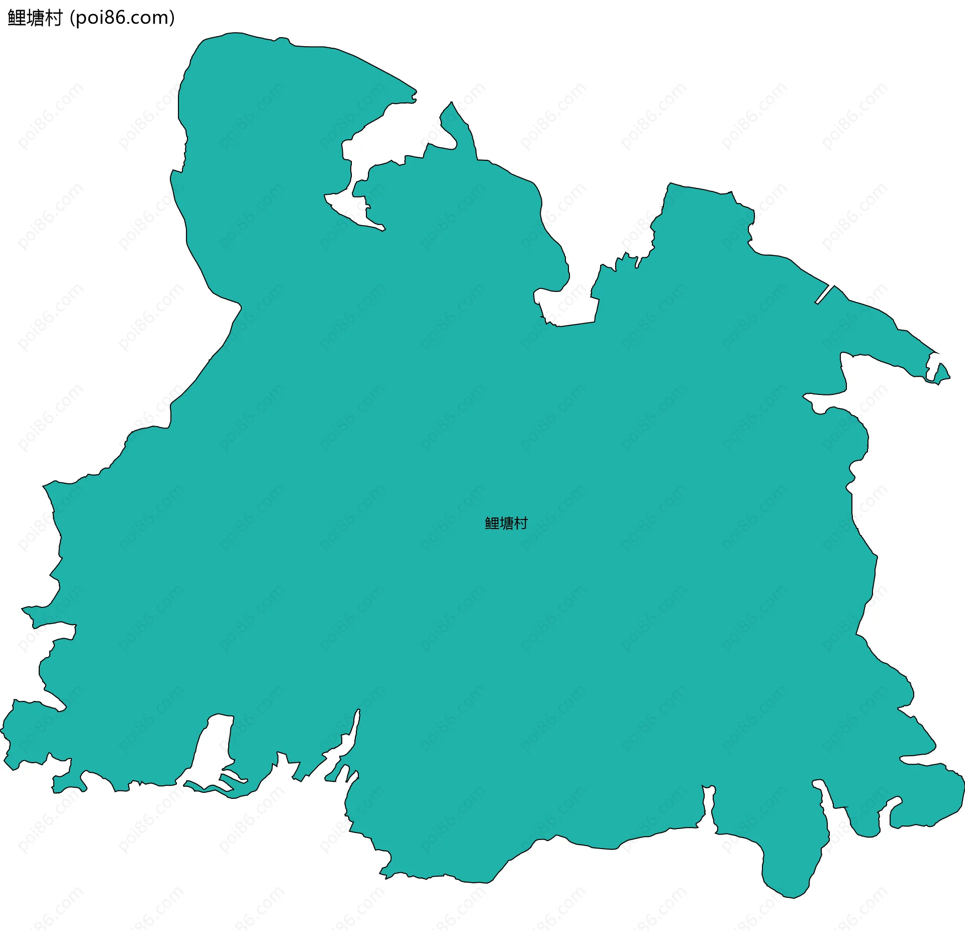 鲤塘村边界地图