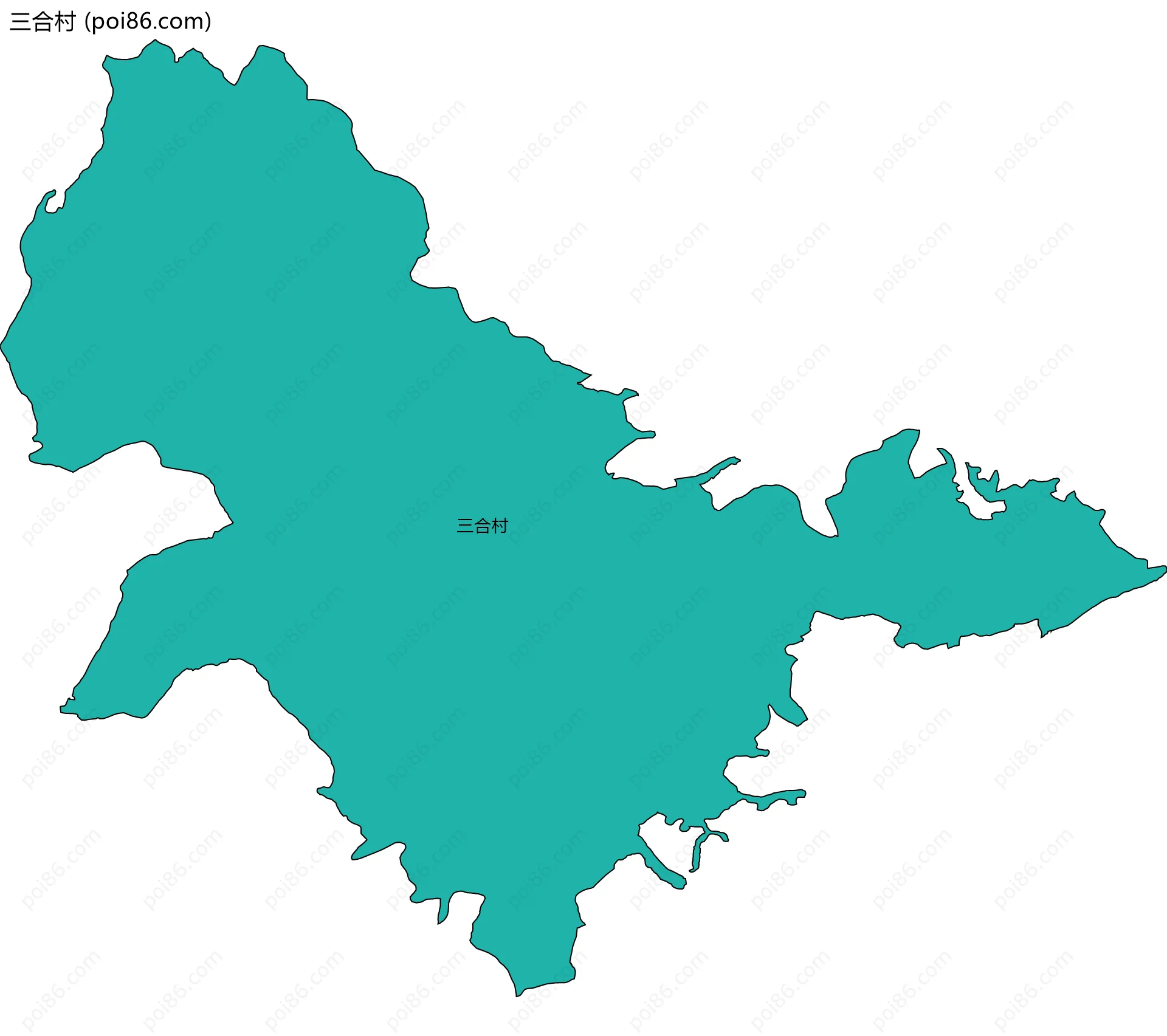 三合村边界地图