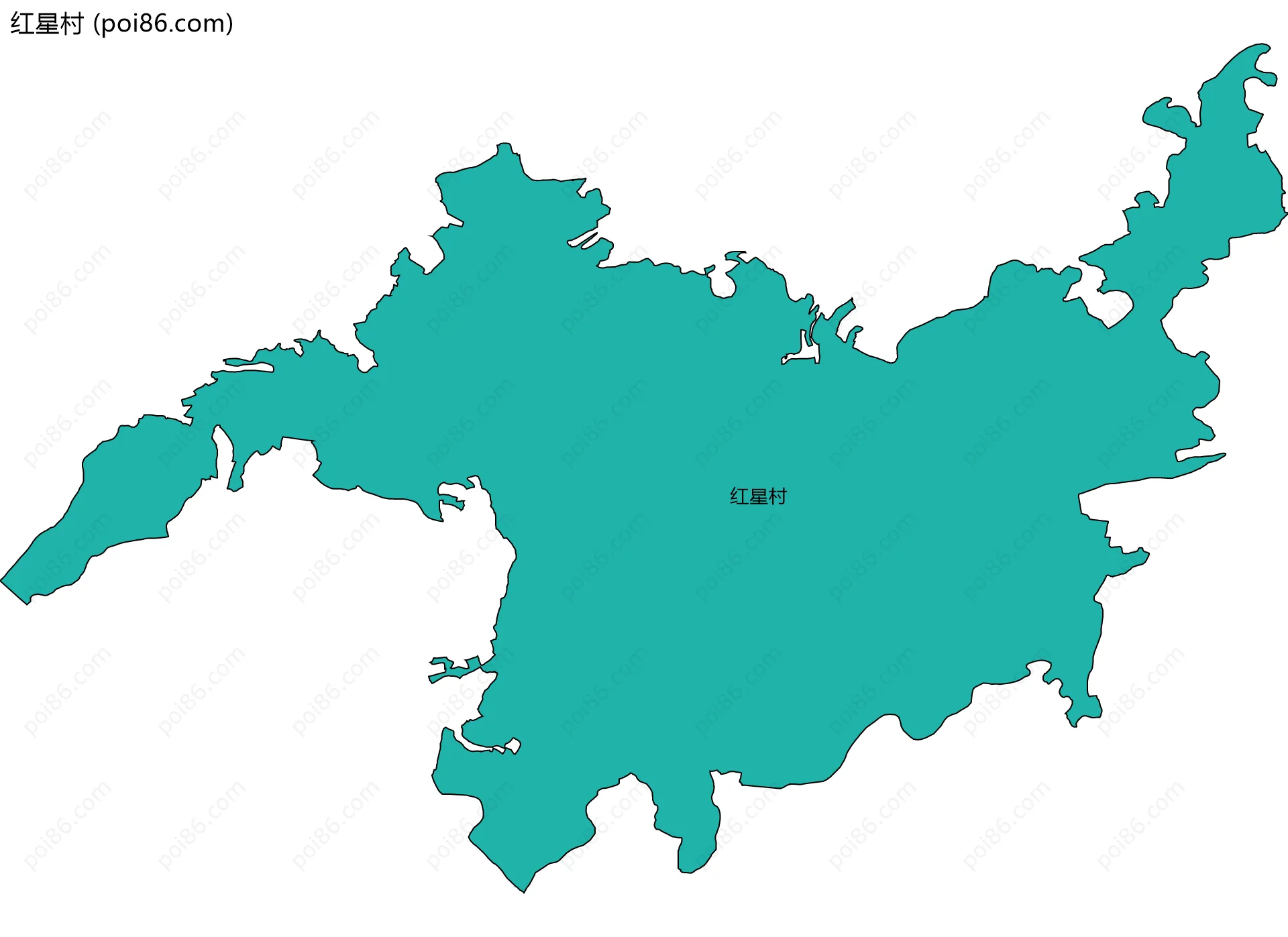 红星村边界地图