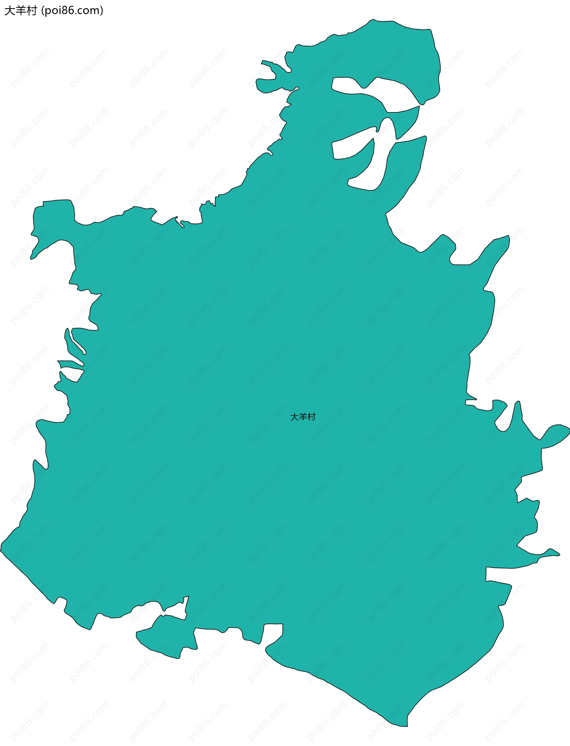 大羊村边界地图