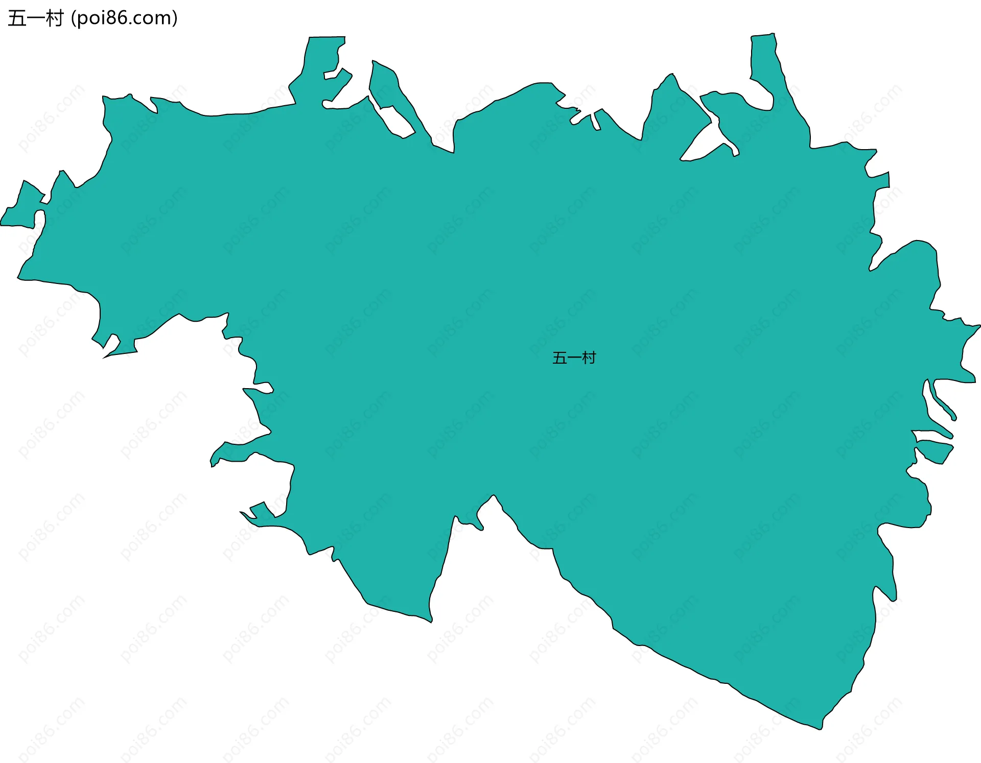 五一村边界地图
