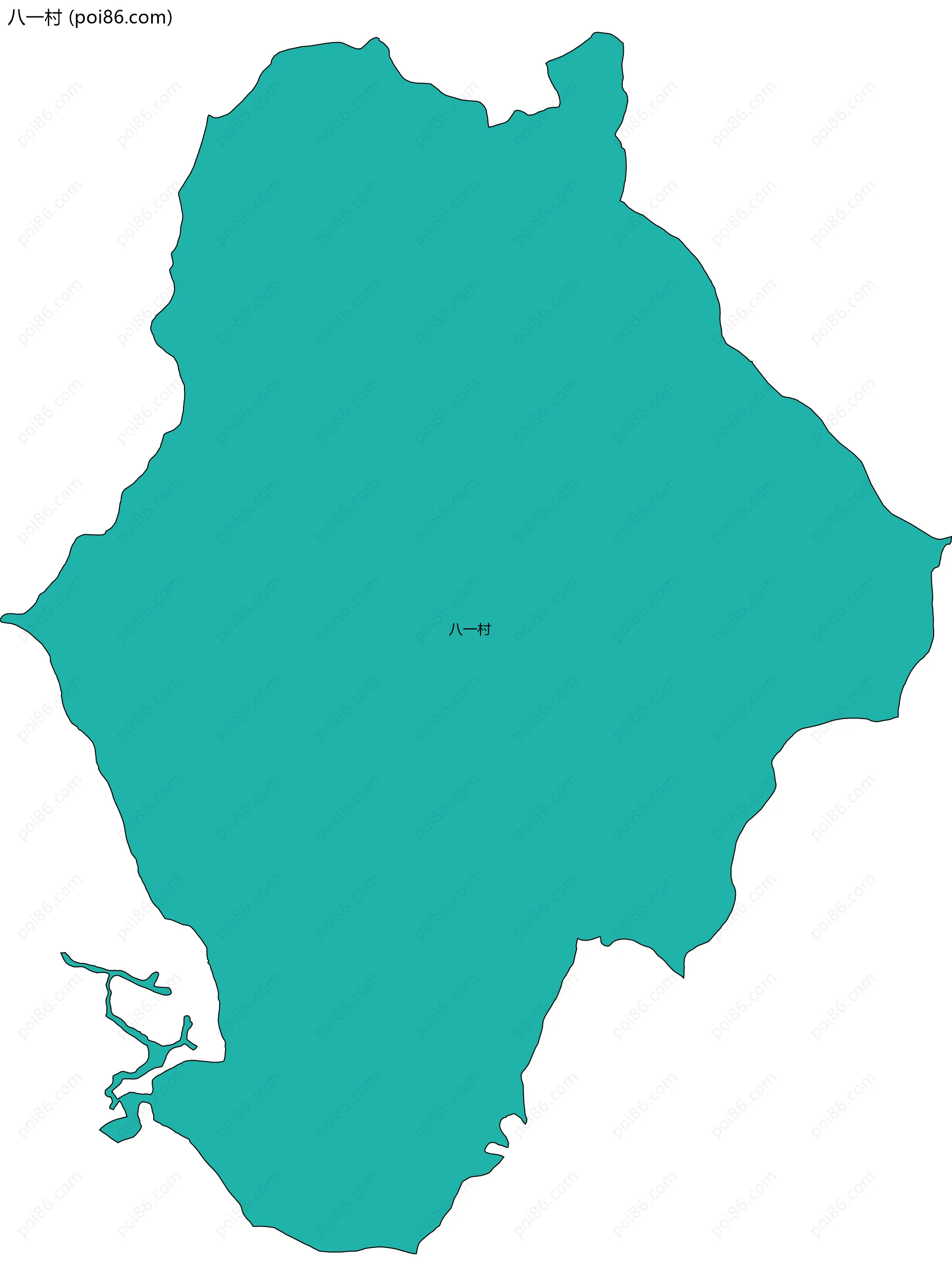 八一村边界地图