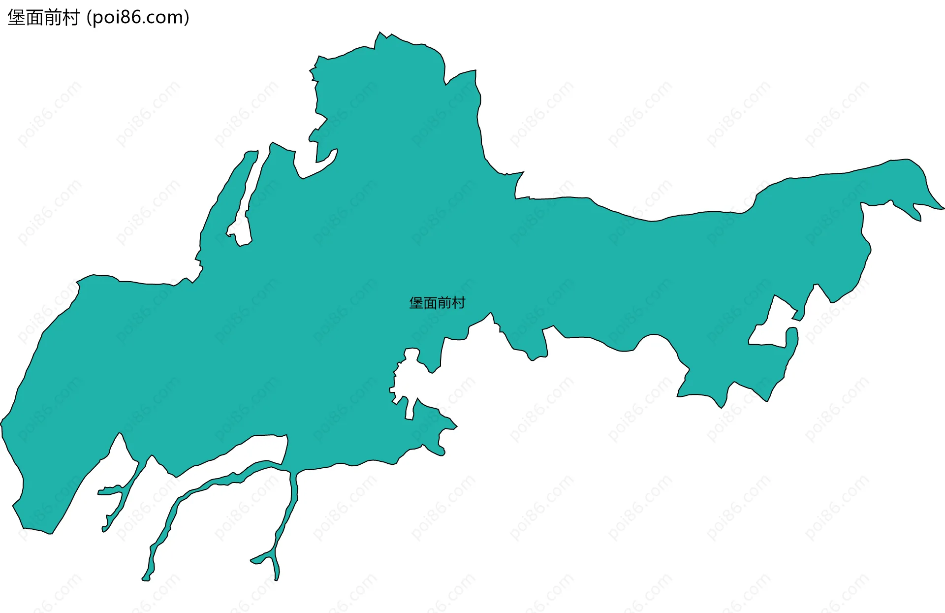 堡面前村边界地图