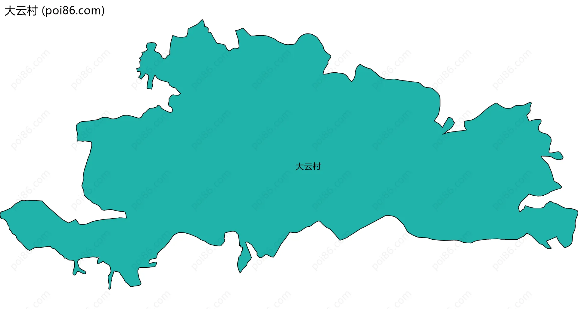 大云村边界地图