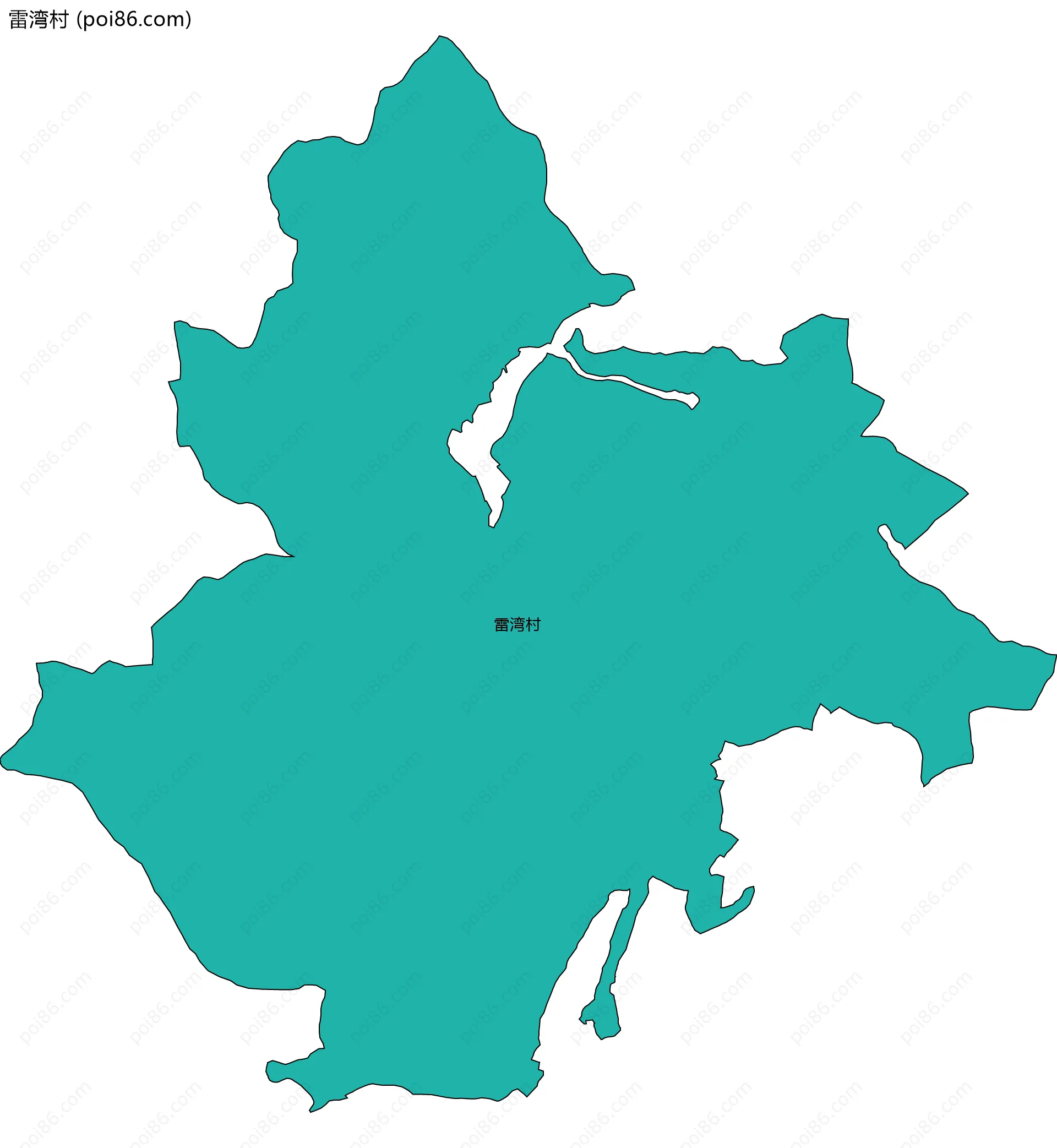 雷湾村边界地图