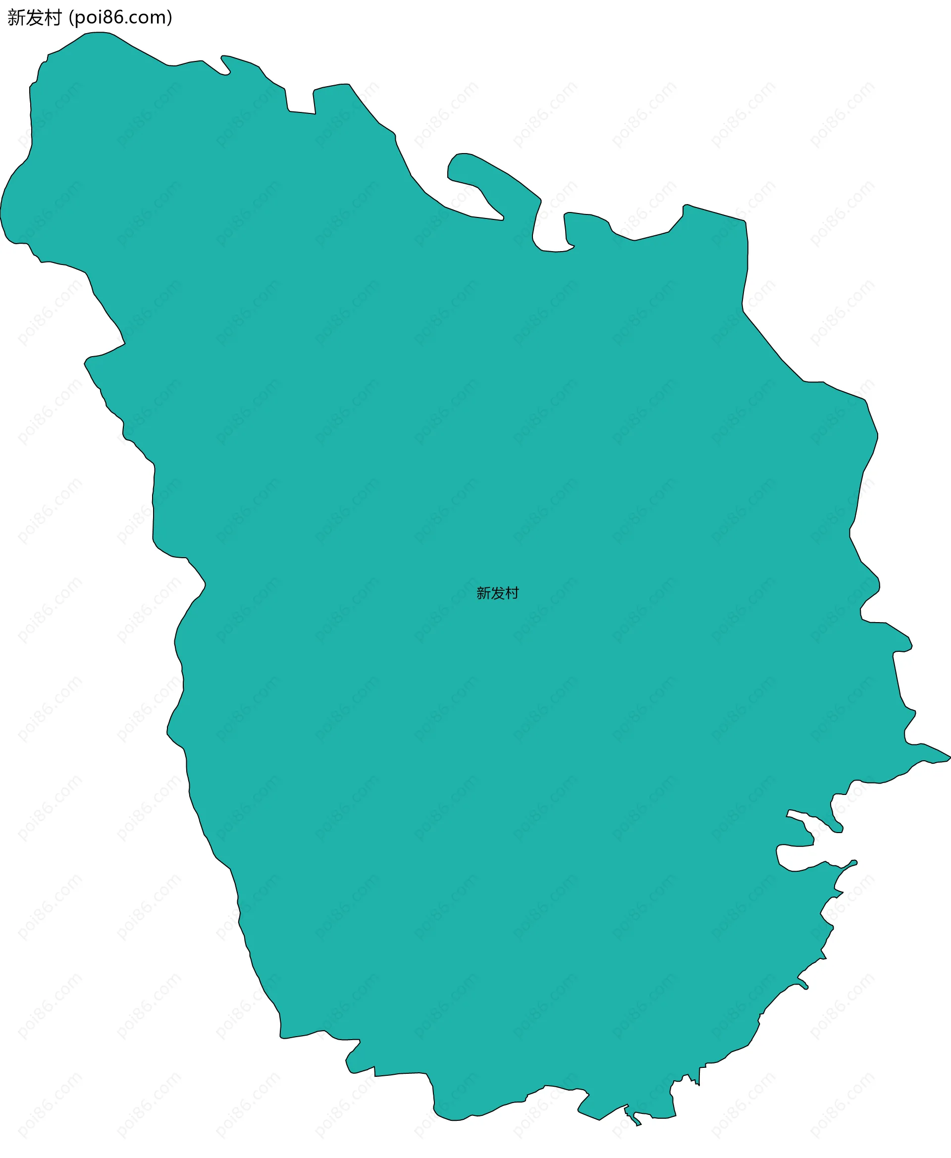 新发村边界地图