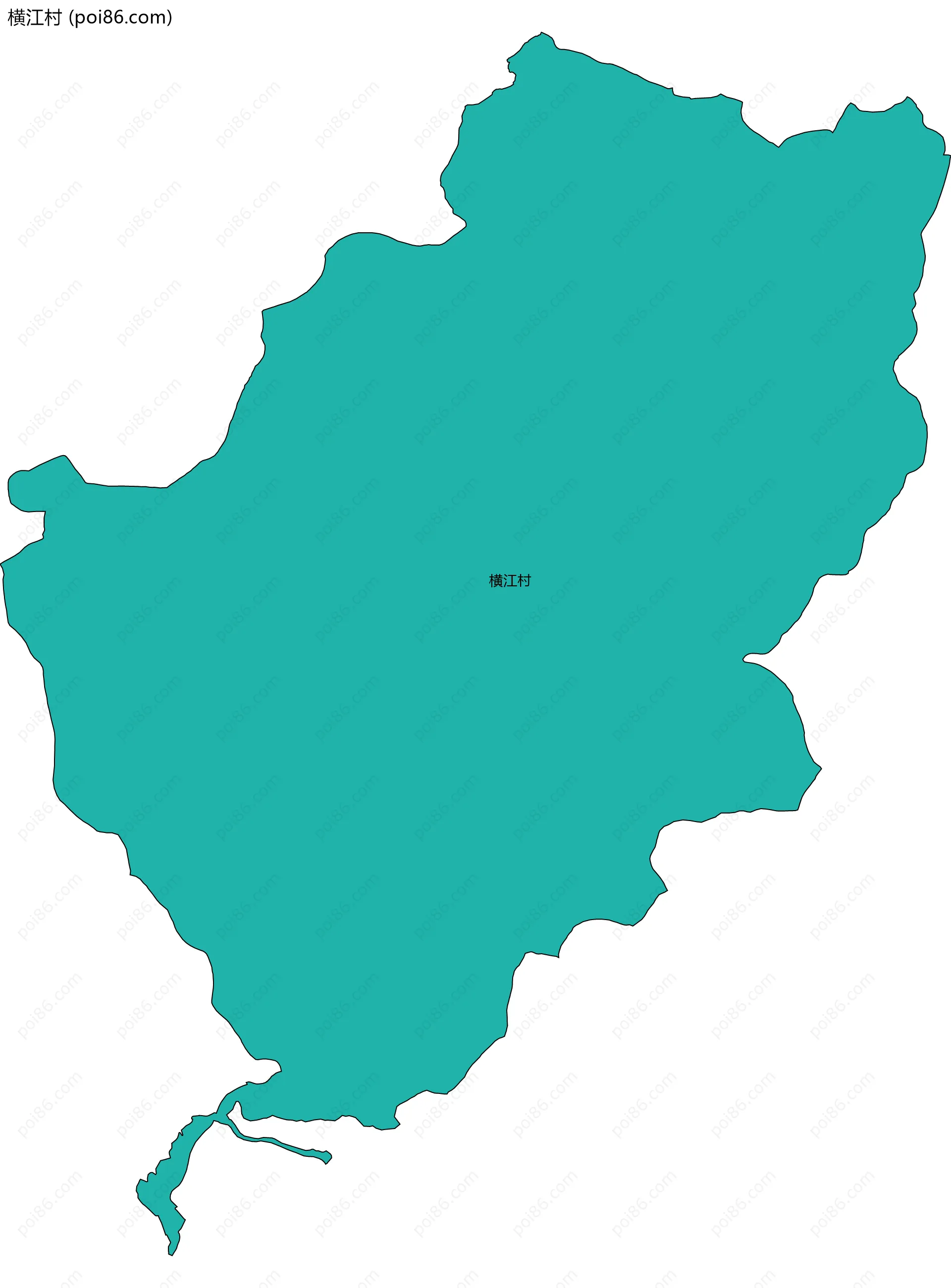 横江村边界地图