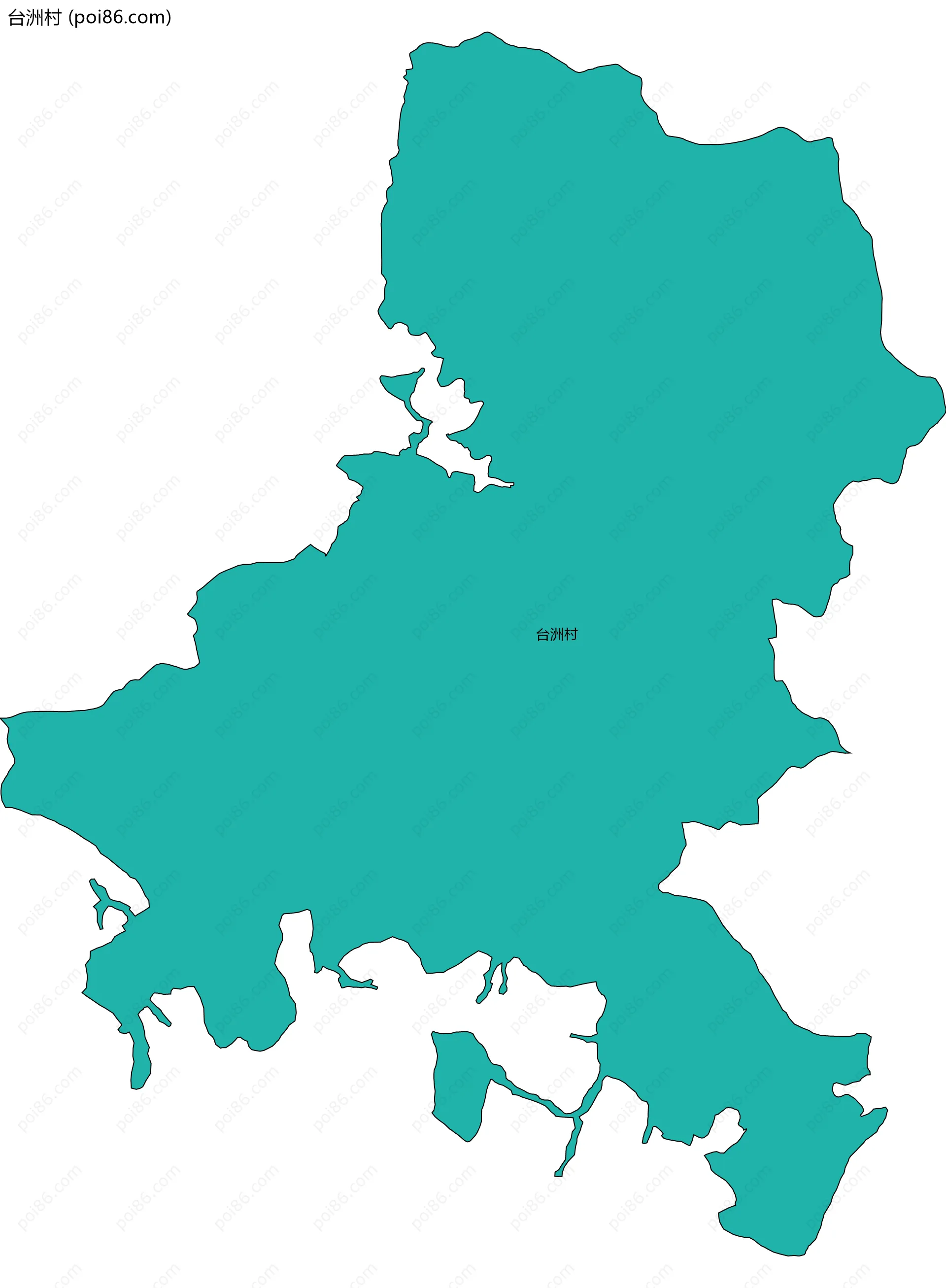 台洲村边界地图