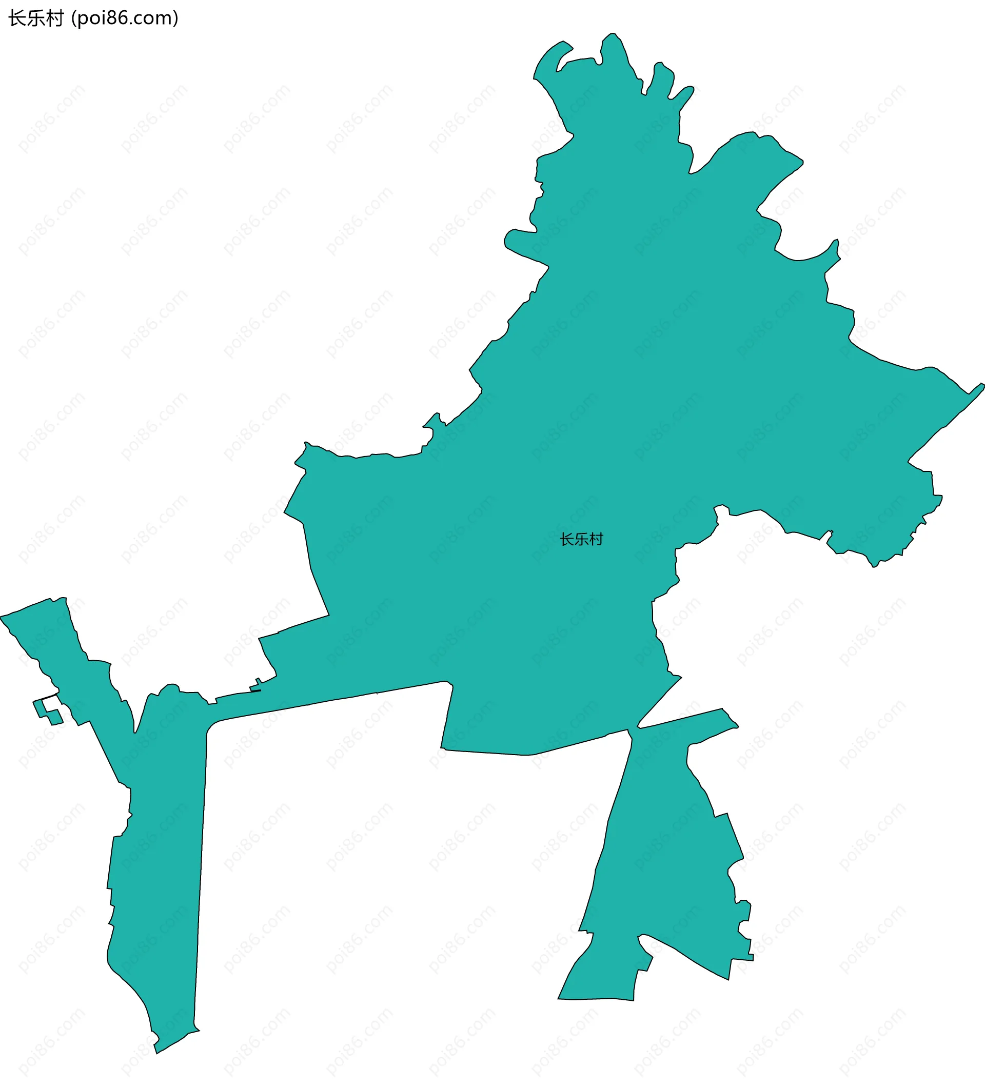 长乐村边界地图