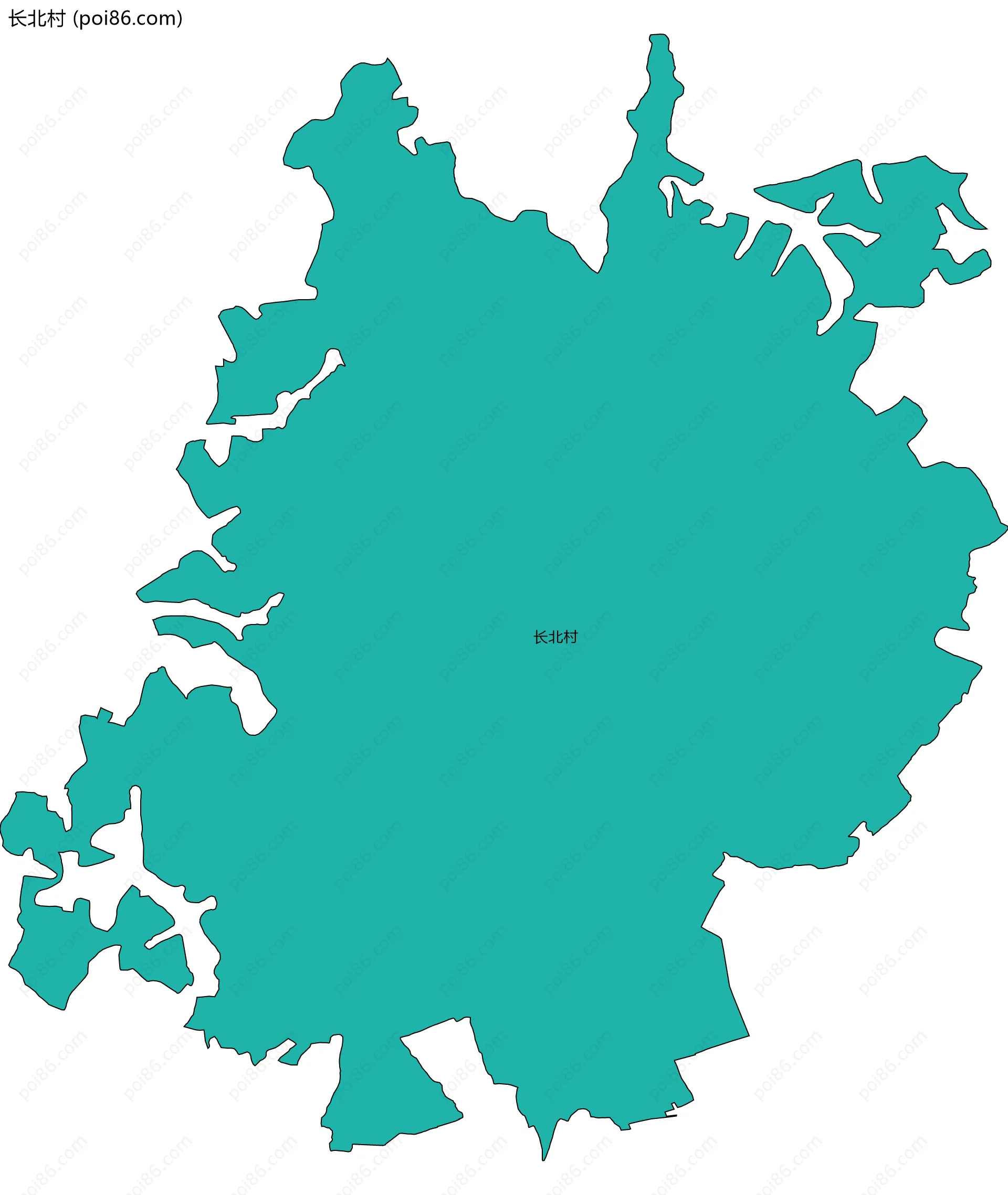 长北村边界地图