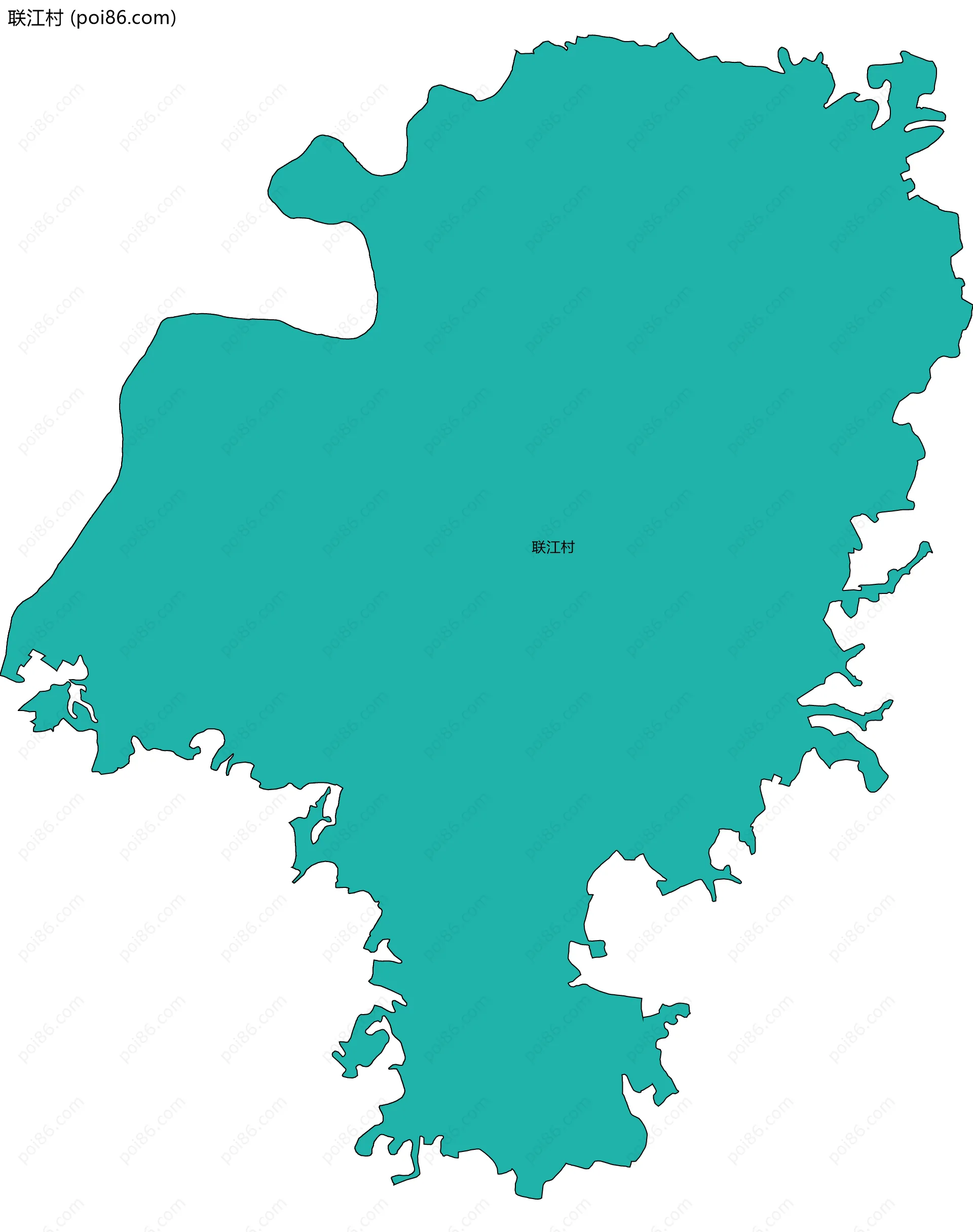 联江村边界地图