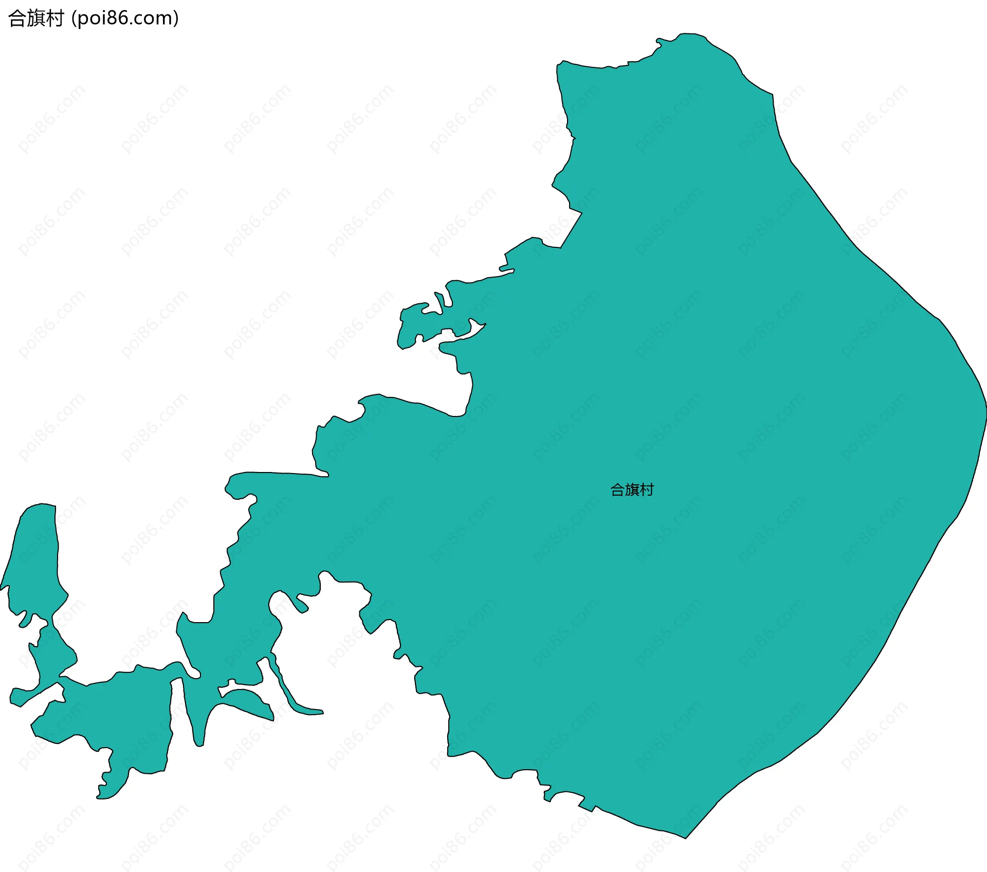 合旗村边界地图