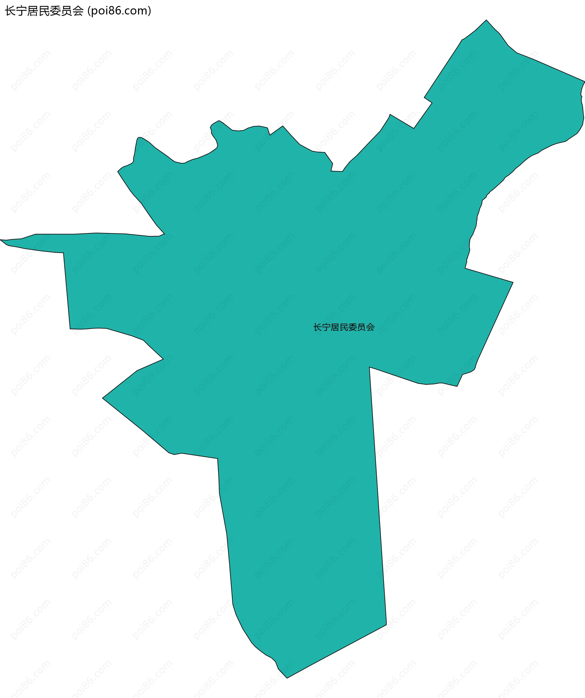 长宁居民委员会边界地图