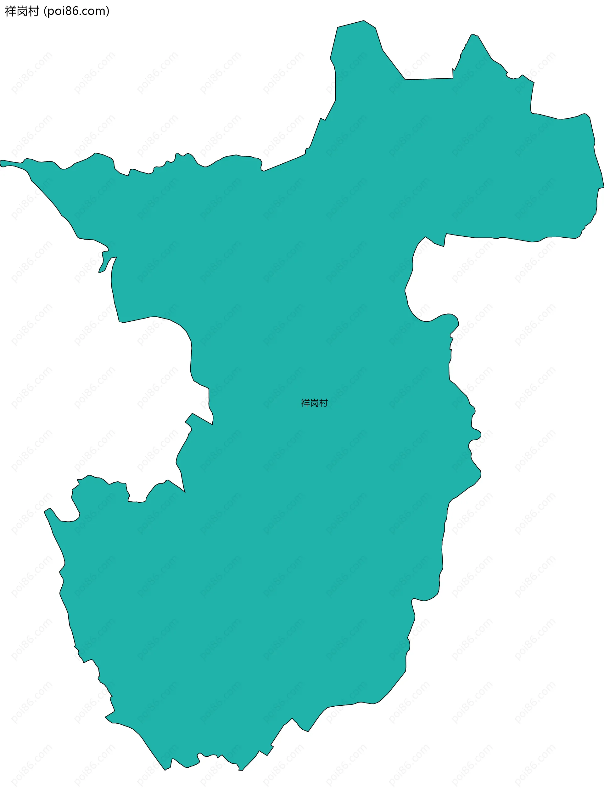 祥岗村边界地图