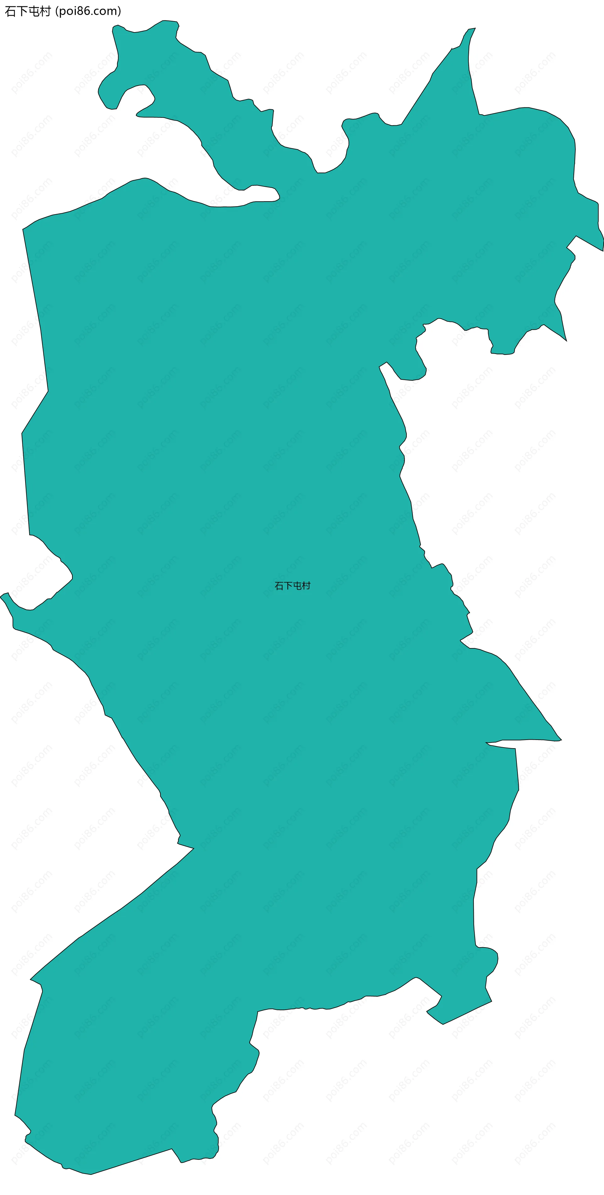 石下屯村边界地图